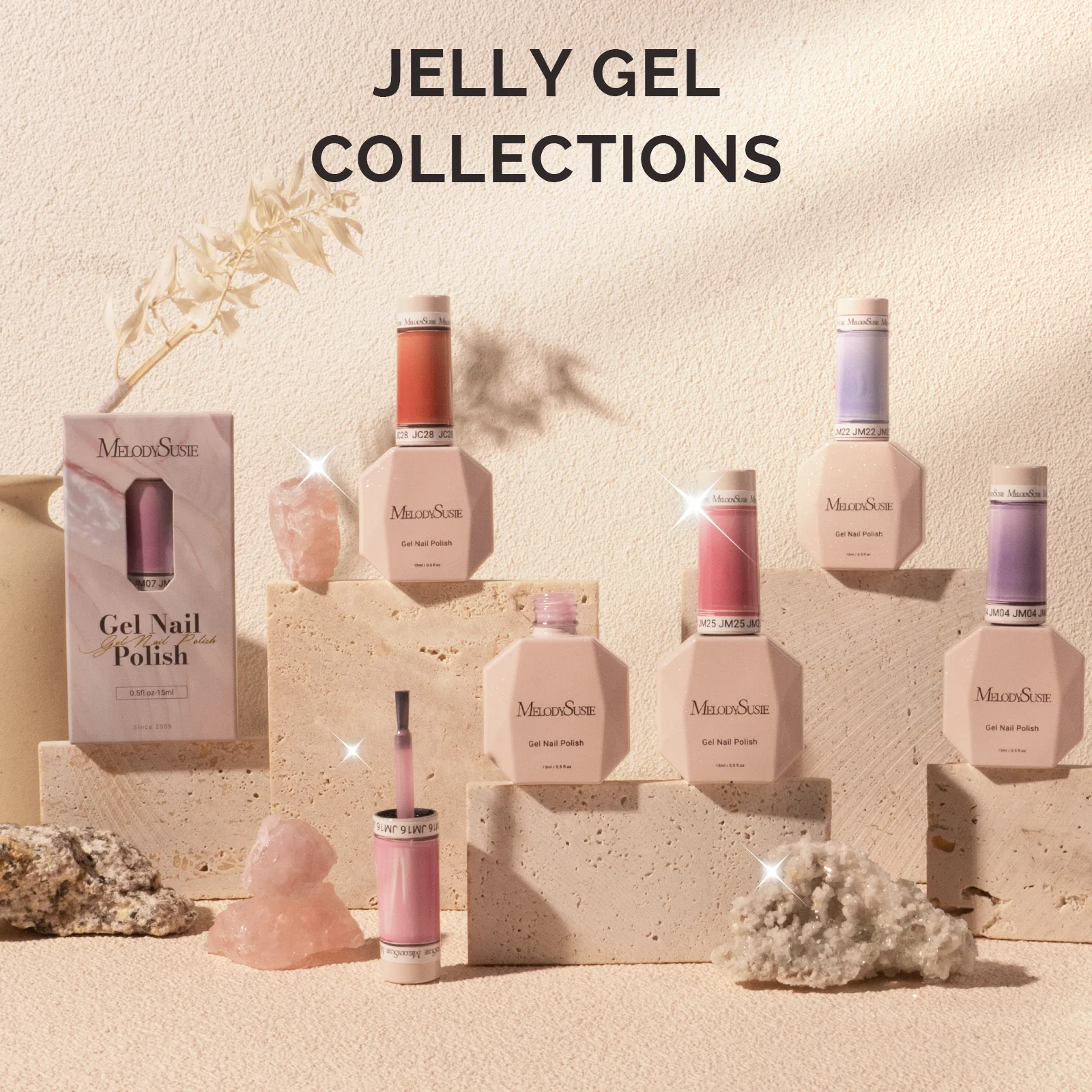 Jeweliver Jelly TPO-Free Gel Polish 15ml - Pink Diamond - JDZ63 - Image 7