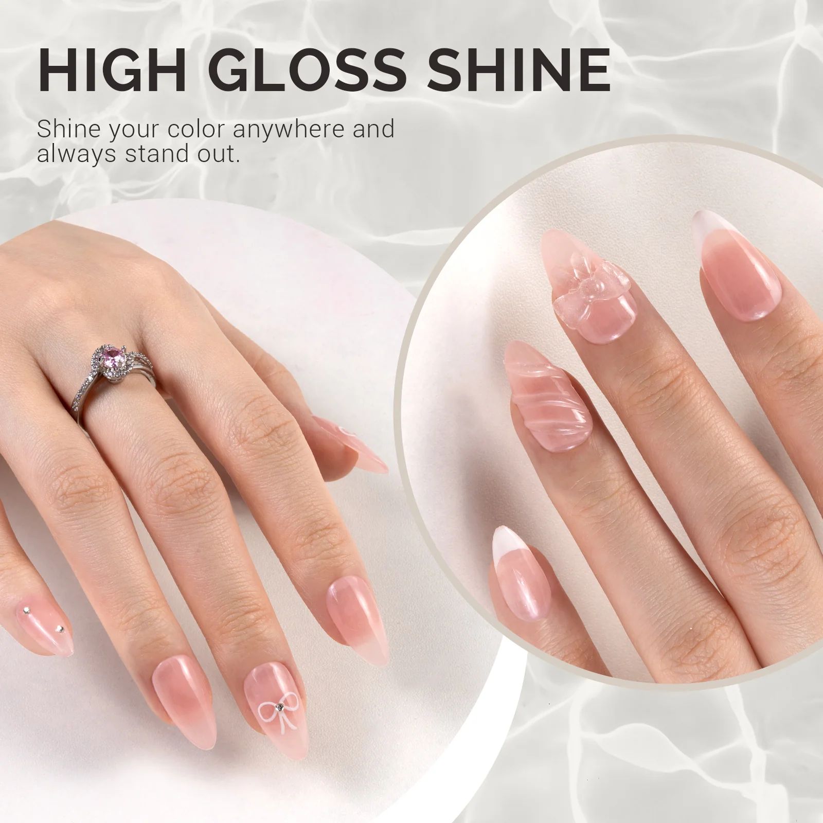 Jeweliver Jelly TPO-Free Gel Polish 15ml - Pink Rhodonite - JN19 - Image 3