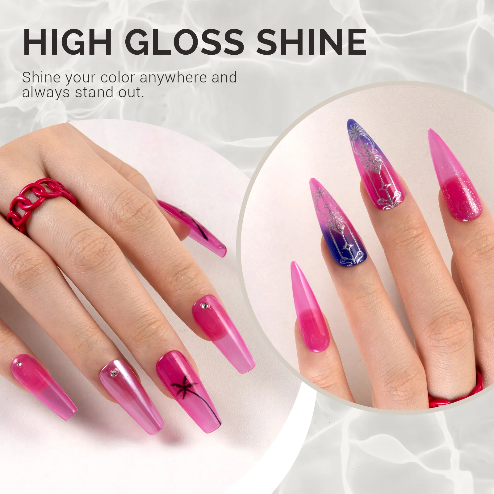 Jeweliver Jelly TPO-Free Gel Polish 15ml - Pink Tourmaline - JIG17 - Image 3