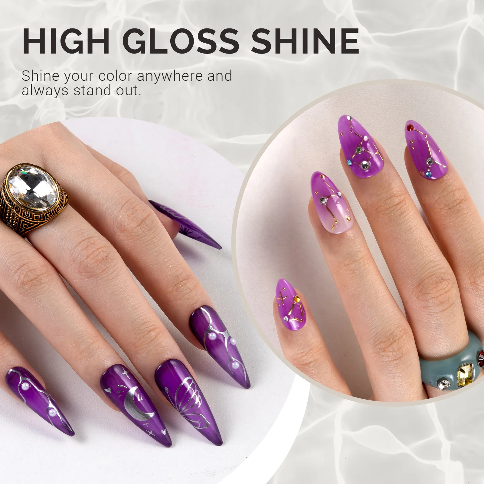 Jeweliver Jelly TPO-Free Gel Polish 15ml - Purple Amethyst - JIG19 - Image 3