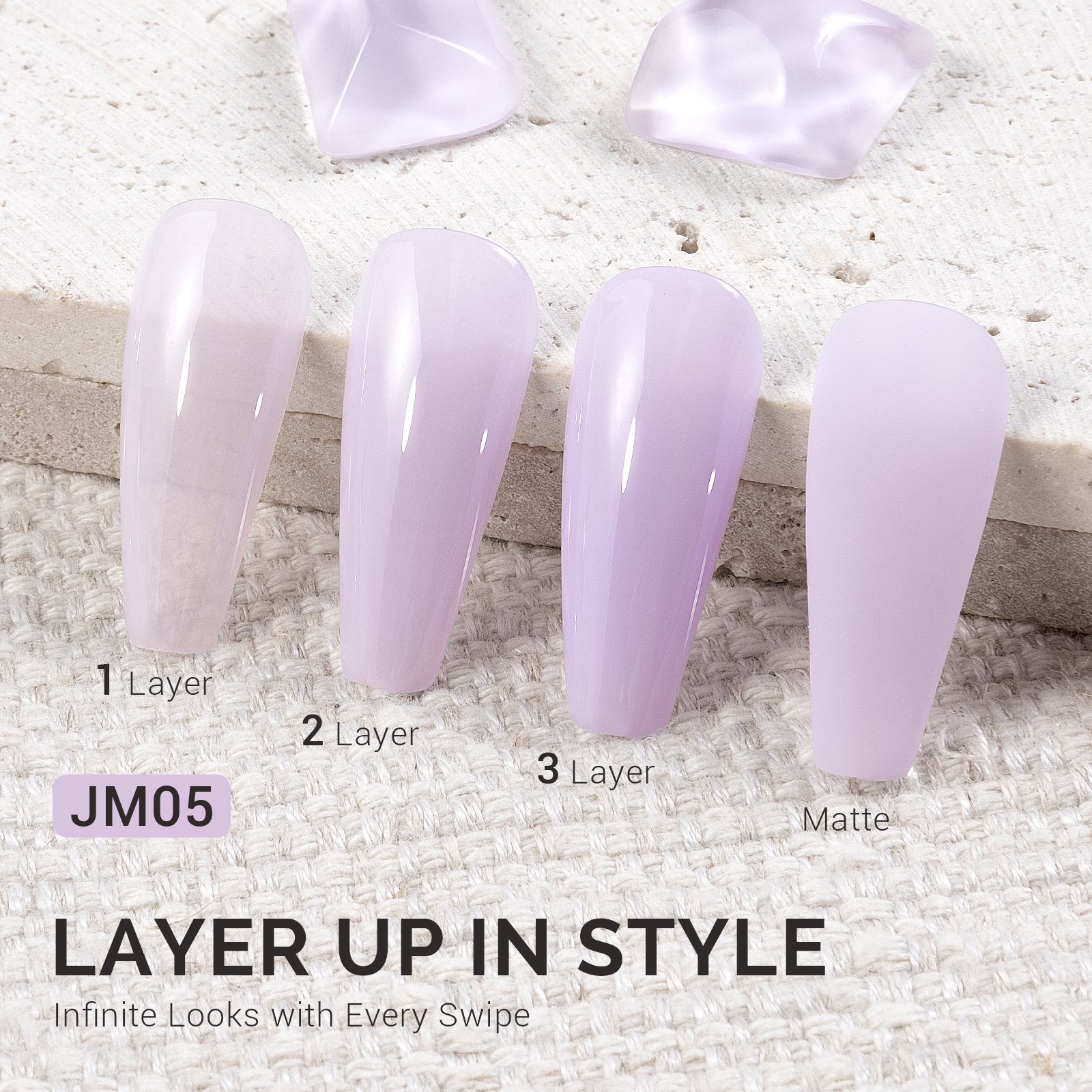 Jeweliver Jelly TPO-Free Gel Polish 15ml - Purple Chalcedony - JM05 - Image 2