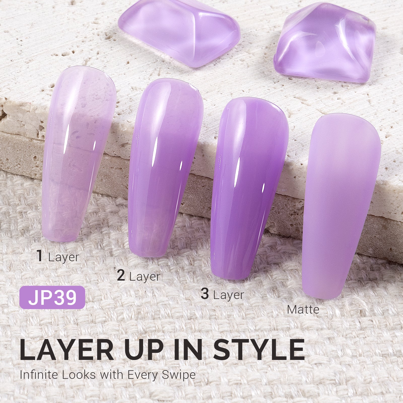 Jeweliver Jelly TPO-Free Gel Polish 15ml - Purple Kunzite - JP39 - Image 7