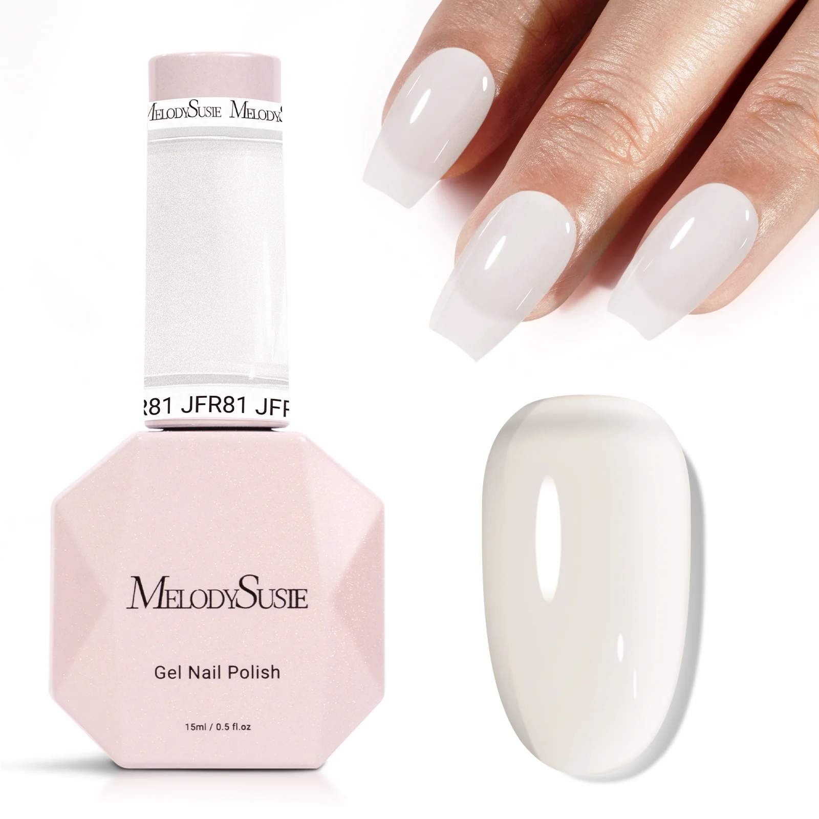 Jeweliver Jelly TPO-Free Gel Polish 15ml - White Goshenite - JFR81