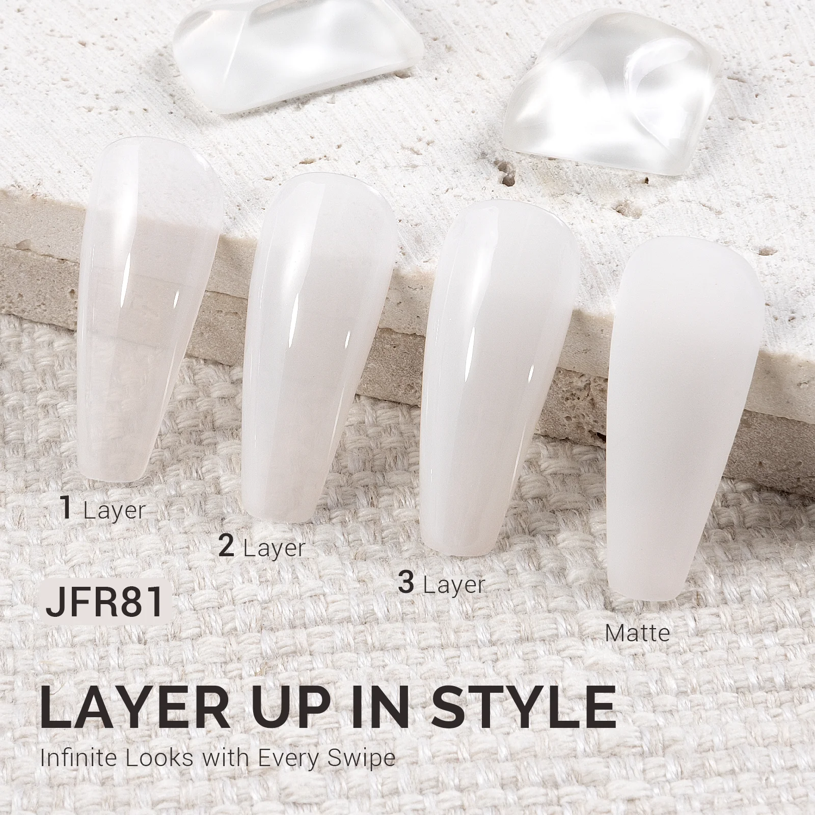 Jeweliver Jelly TPO-Free Gel Polish 15ml - White Goshenite - JFR81 - Image 2