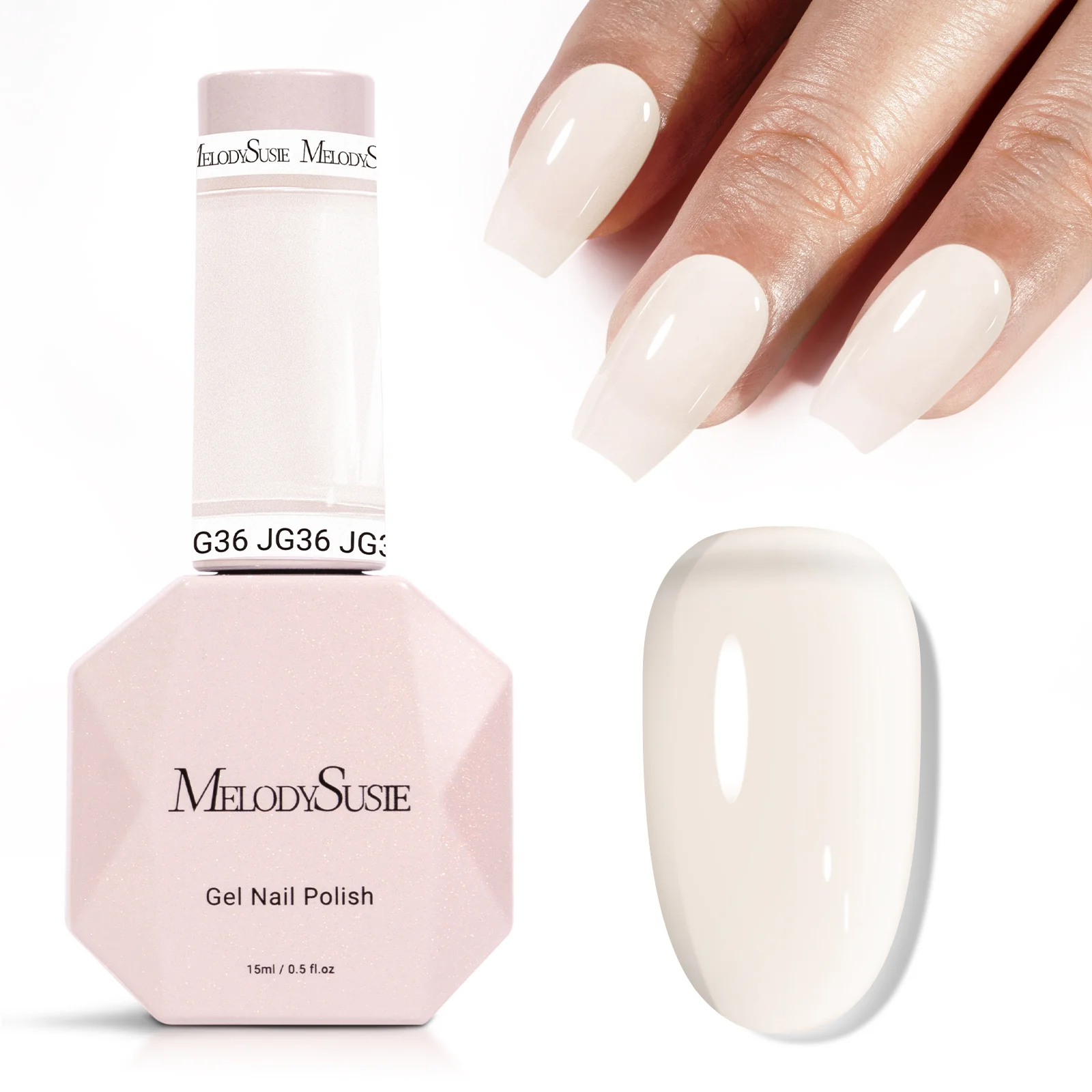 Jeweliver Jelly TPO-Free Gel Polish 15ml - White Jade - JG36