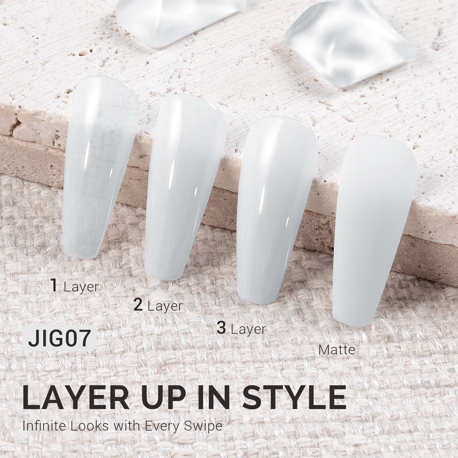Jeweliver Jelly TPO-Free Gel Polish 15ml - White Sapphire - JIG07 - Image 2