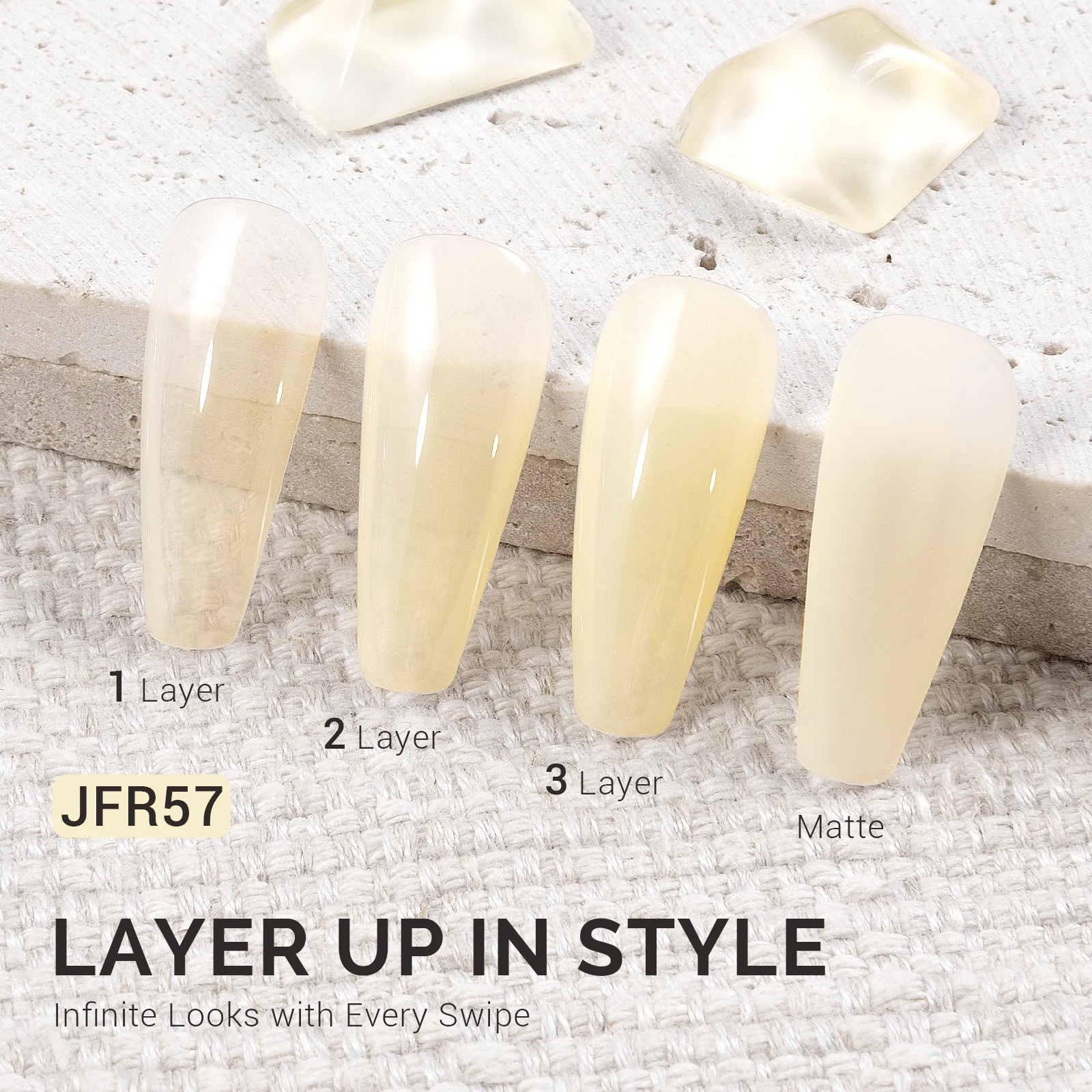 Jeweliver Jelly TPO-Free Gel Polish 15ml - Yellow Nacre - JFR57 - Image 2