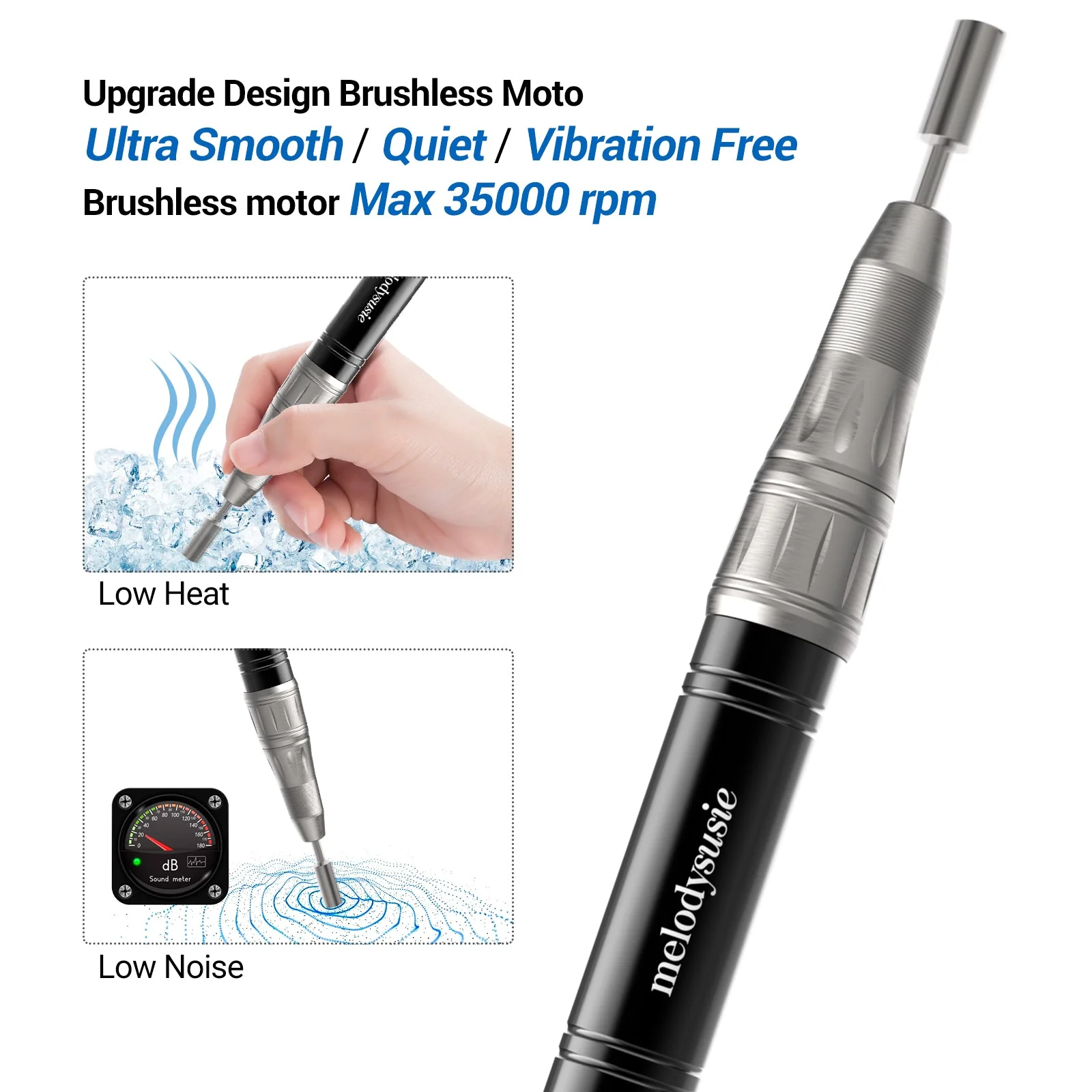 Kanon(MB420C) Desktop Multifunctional Rechargeable Nail Drill 35,000RPM - Image 3