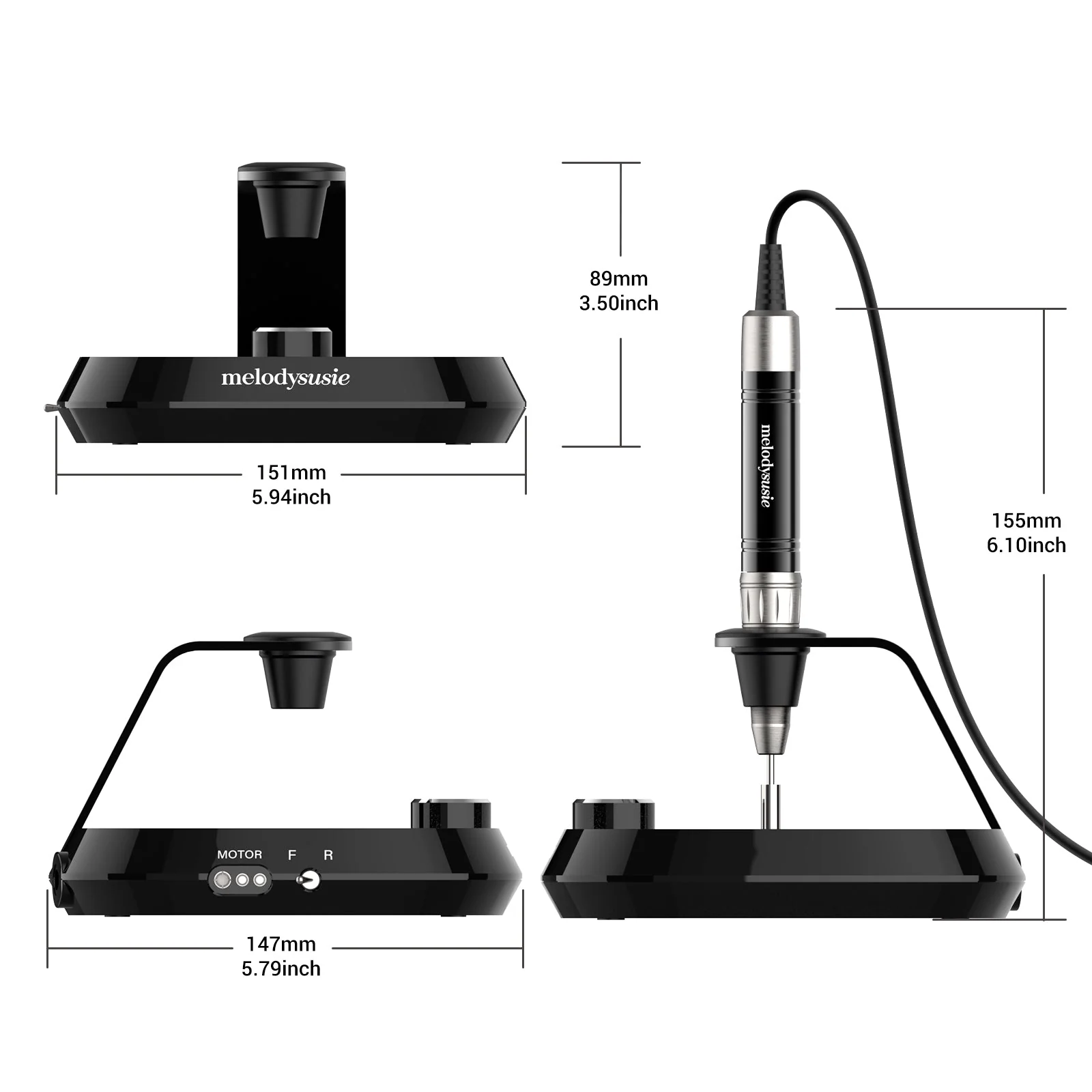 Kanon(MB420C) Desktop Multifunctional Rechargeable Nail Drill 35,000RPM - Image 6