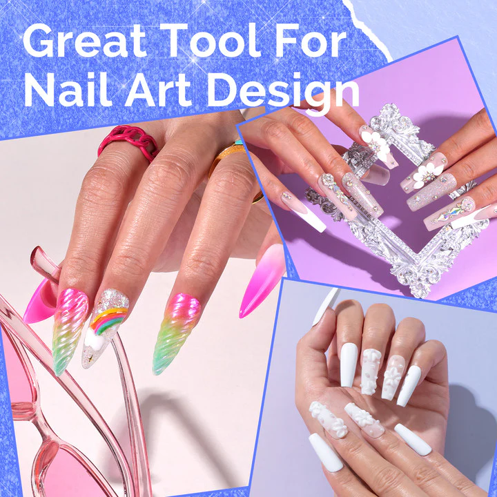 Kolinsky Acrylic Nail Brush Carving Blue #8 - Image 5