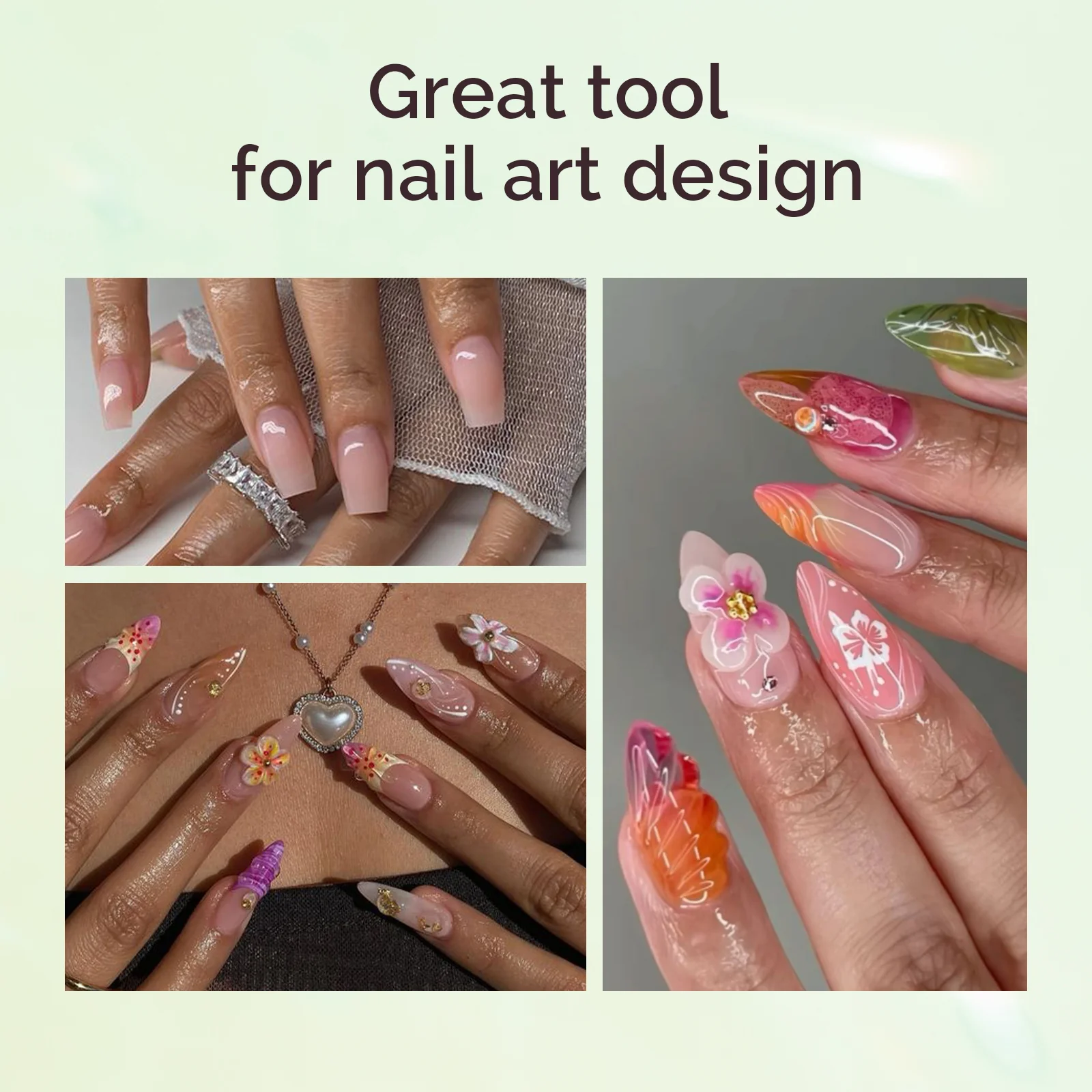 Kolinsky Acrylic Nail Brush - Green #8 - Image 5