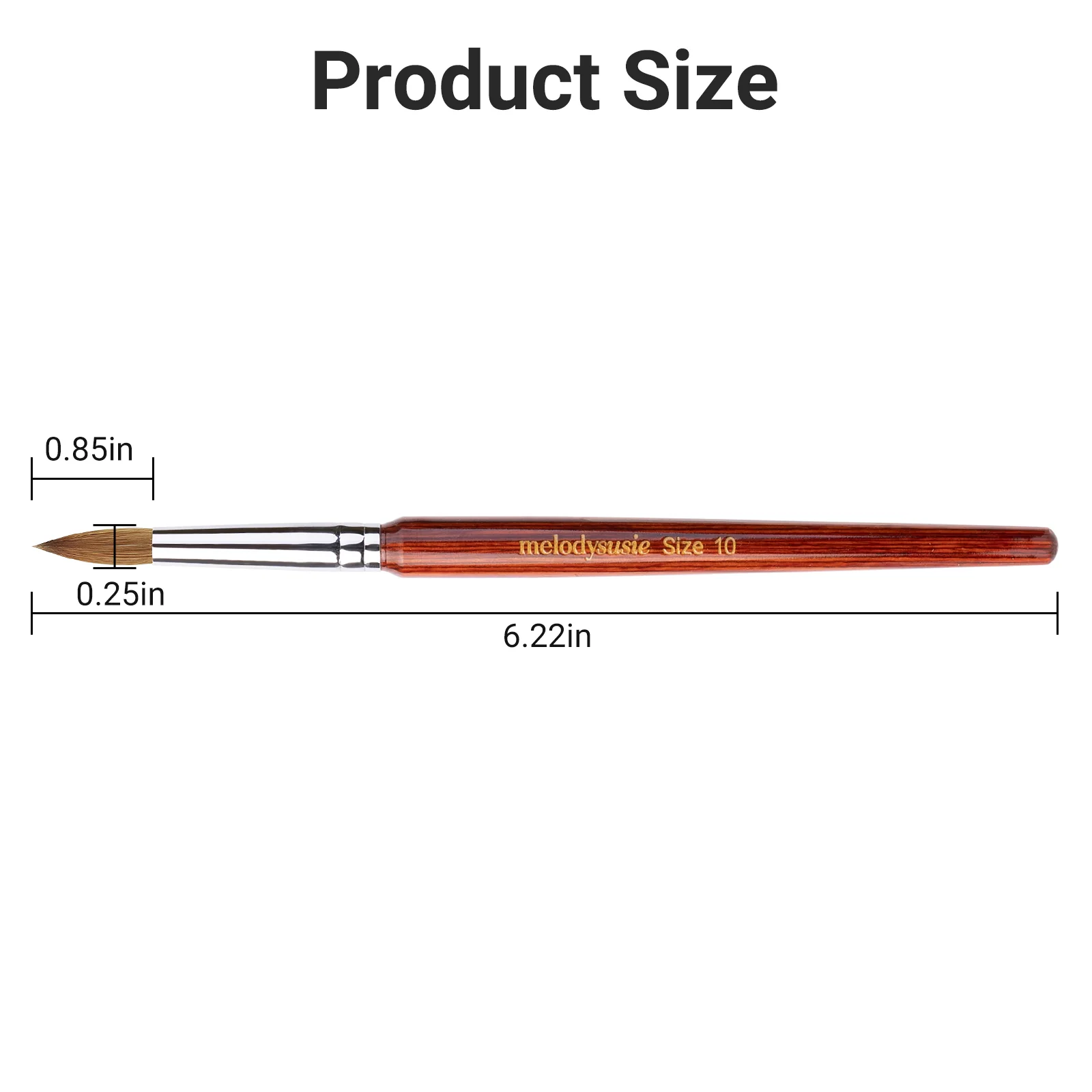 Kolinsky Acrylic Nail Brush - Rosewood Handle - Image 11