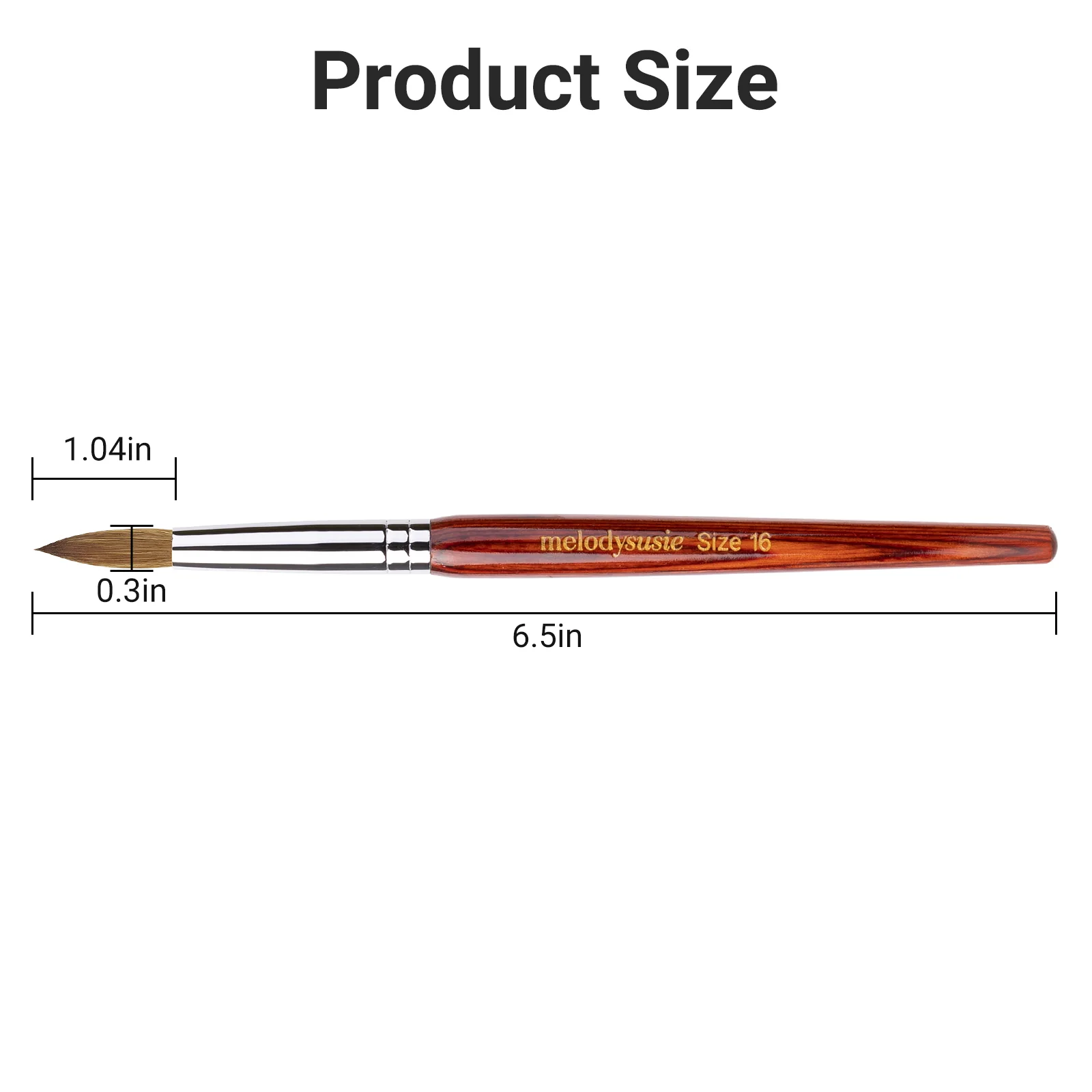 Kolinsky Acrylic Nail Brush - Rosewood Handle - Image 16