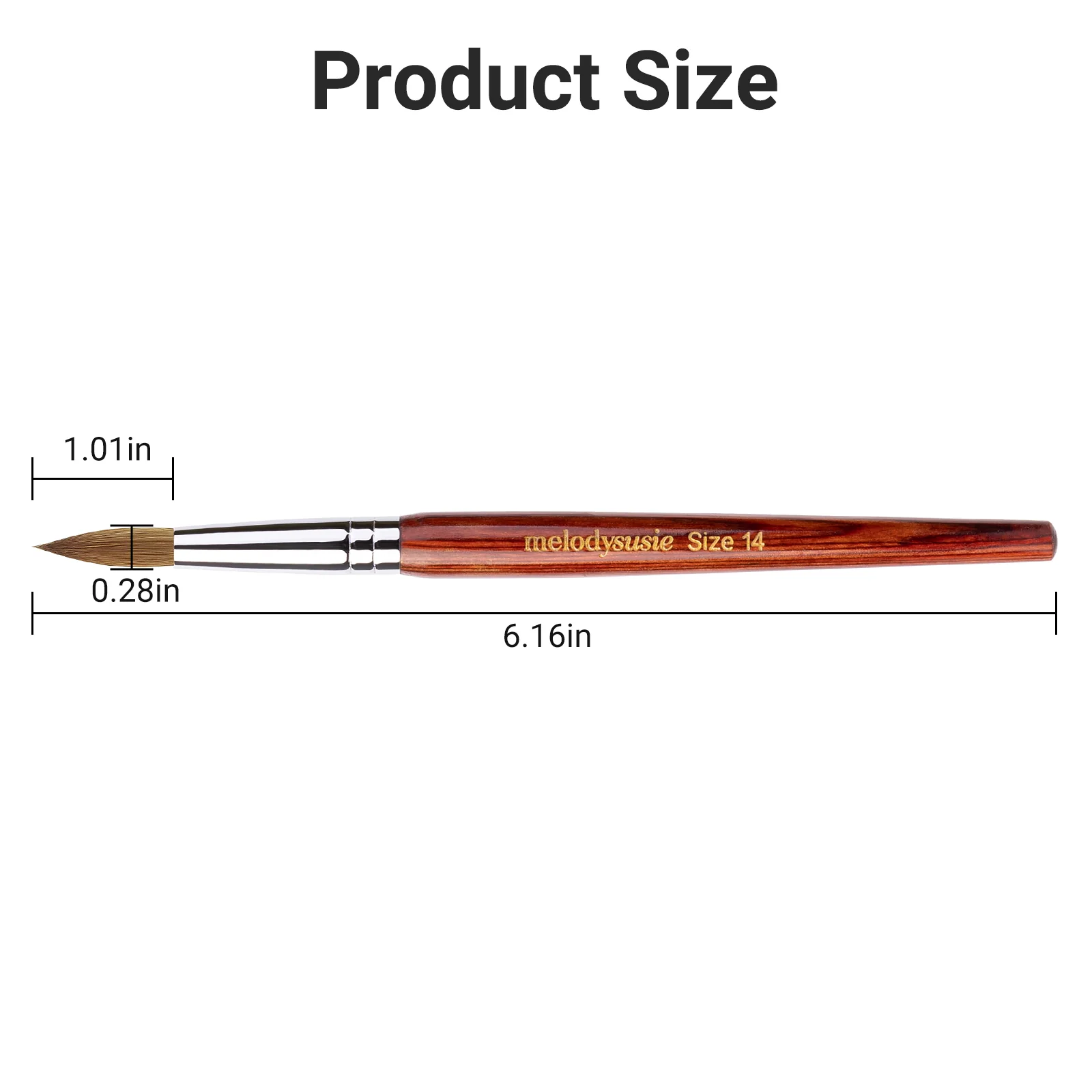 Kolinsky Acrylic Nail Brush - Rosewood Handle - Image 19