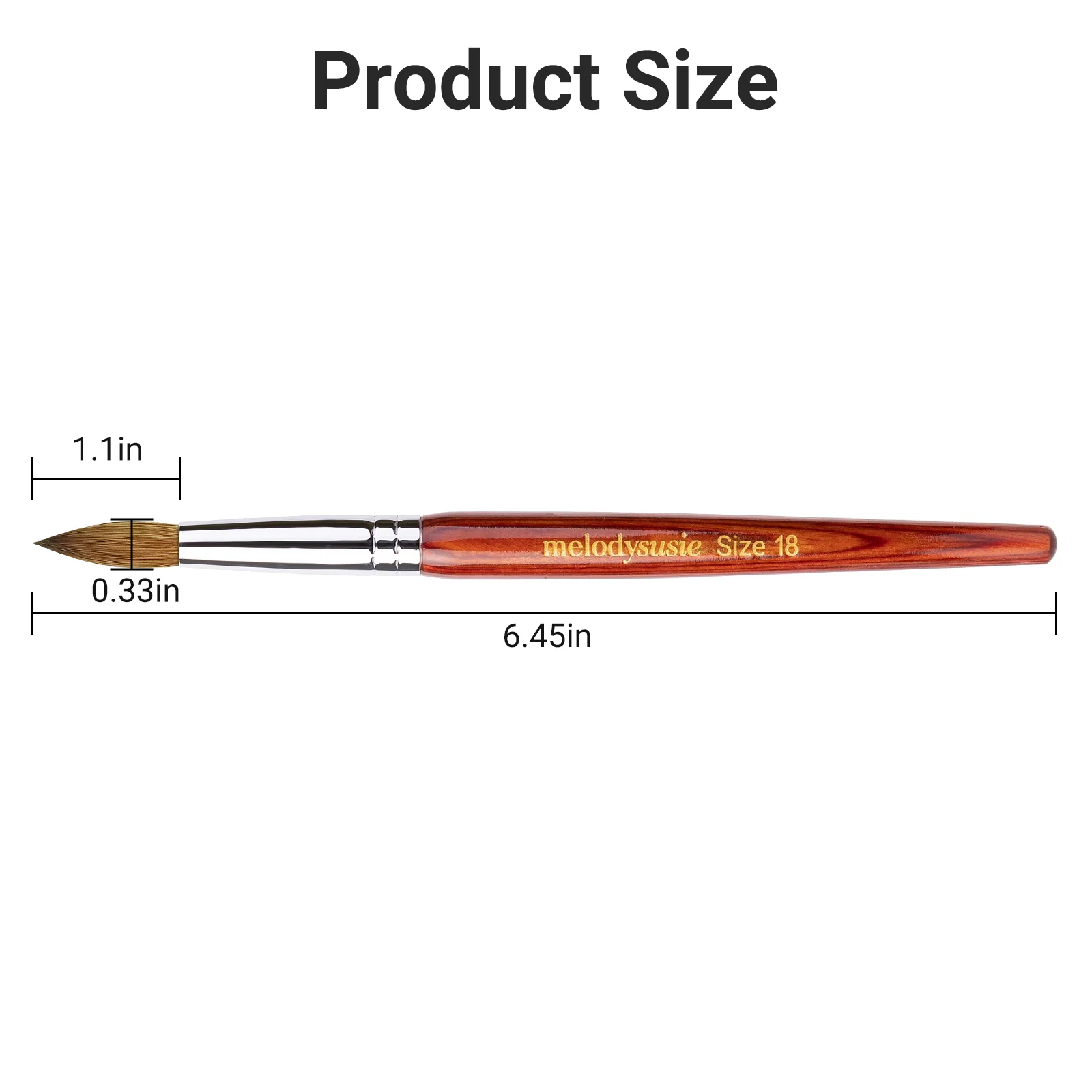 Kolinsky Acrylic Nail Brush - Rosewood Handle - Image 21