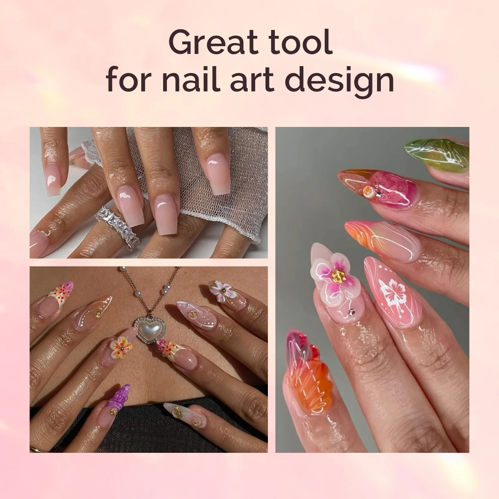 Kolinsky Acrylic Nail Brush - Pink #14 - Image 5