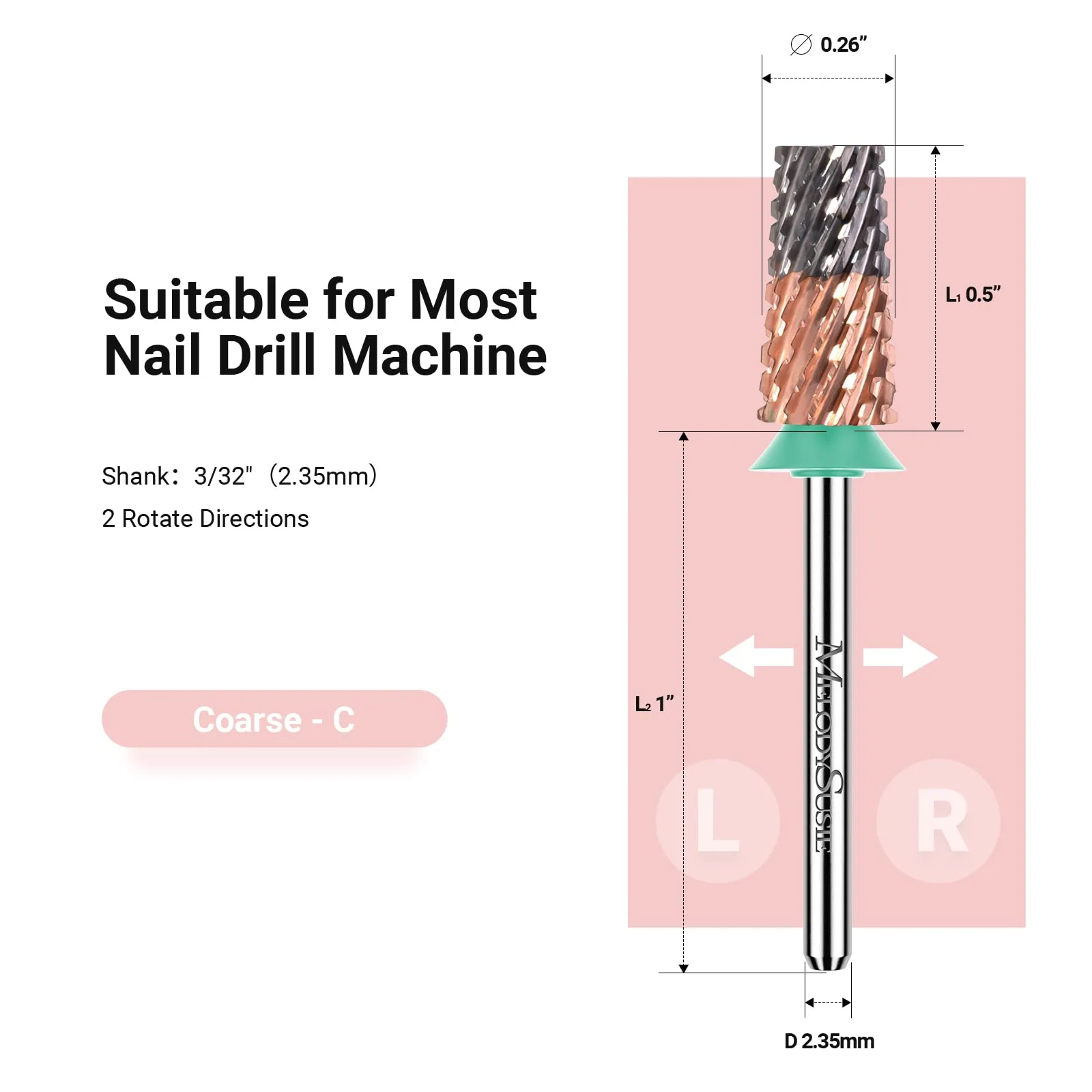 Large Tapered Barrel Tungsten Carbide Nail Drill Bits - Image 5