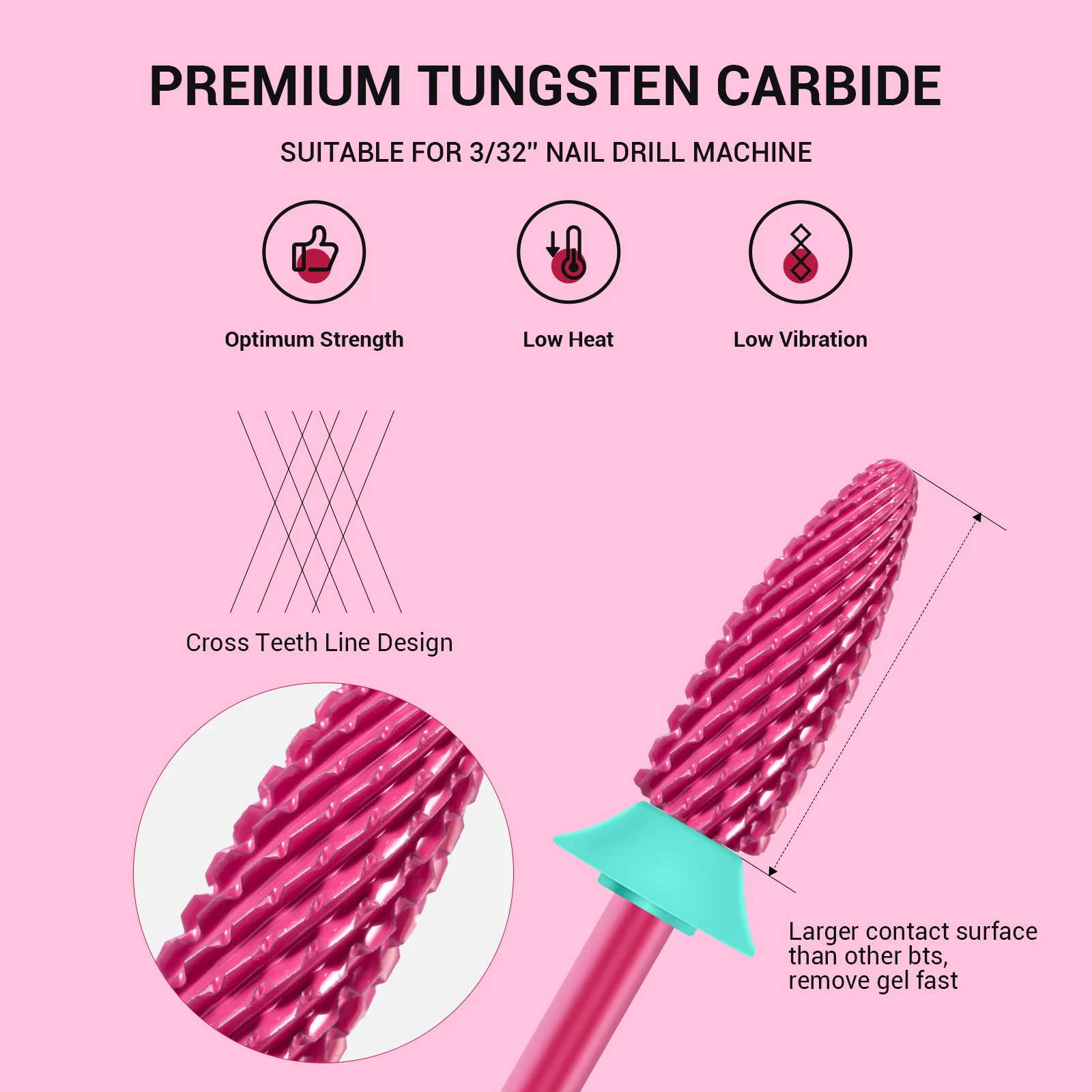 Long Flame Tungsten Carbide Nail Drill Bit - Image 4