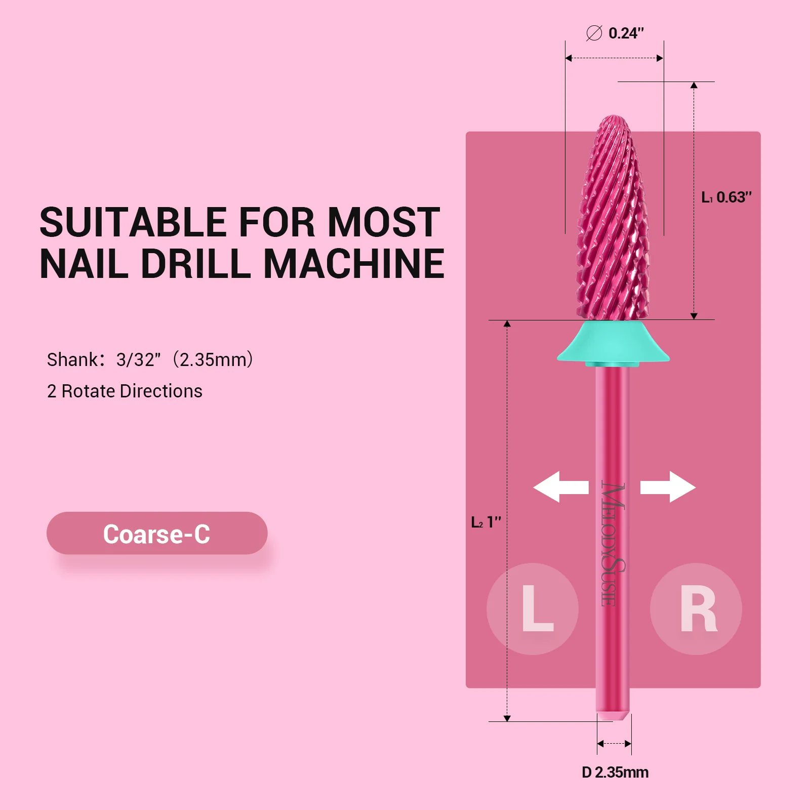 Long Flame Tungsten Carbide Nail Drill Bit - Image 7
