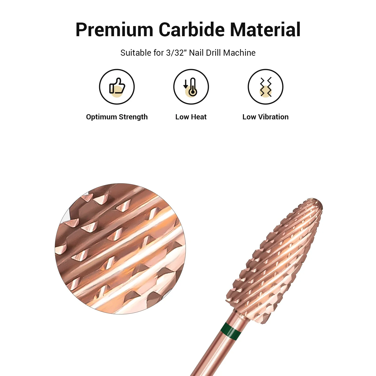 Long Flame Tungsten Carbide Nail Drill Bits - Image 3
