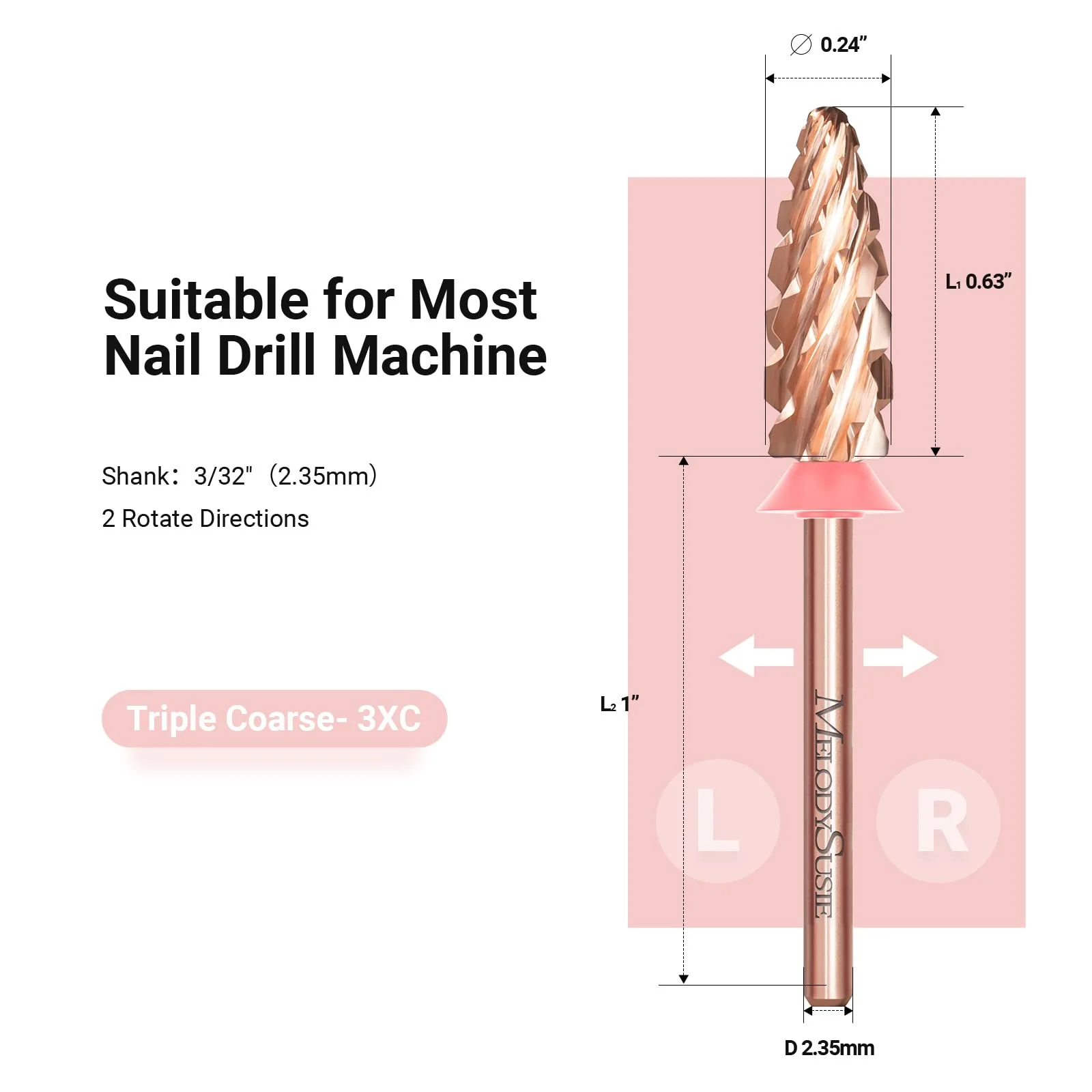 Long Flame Tungsten Carbide Nail Drill Bits - Image 4