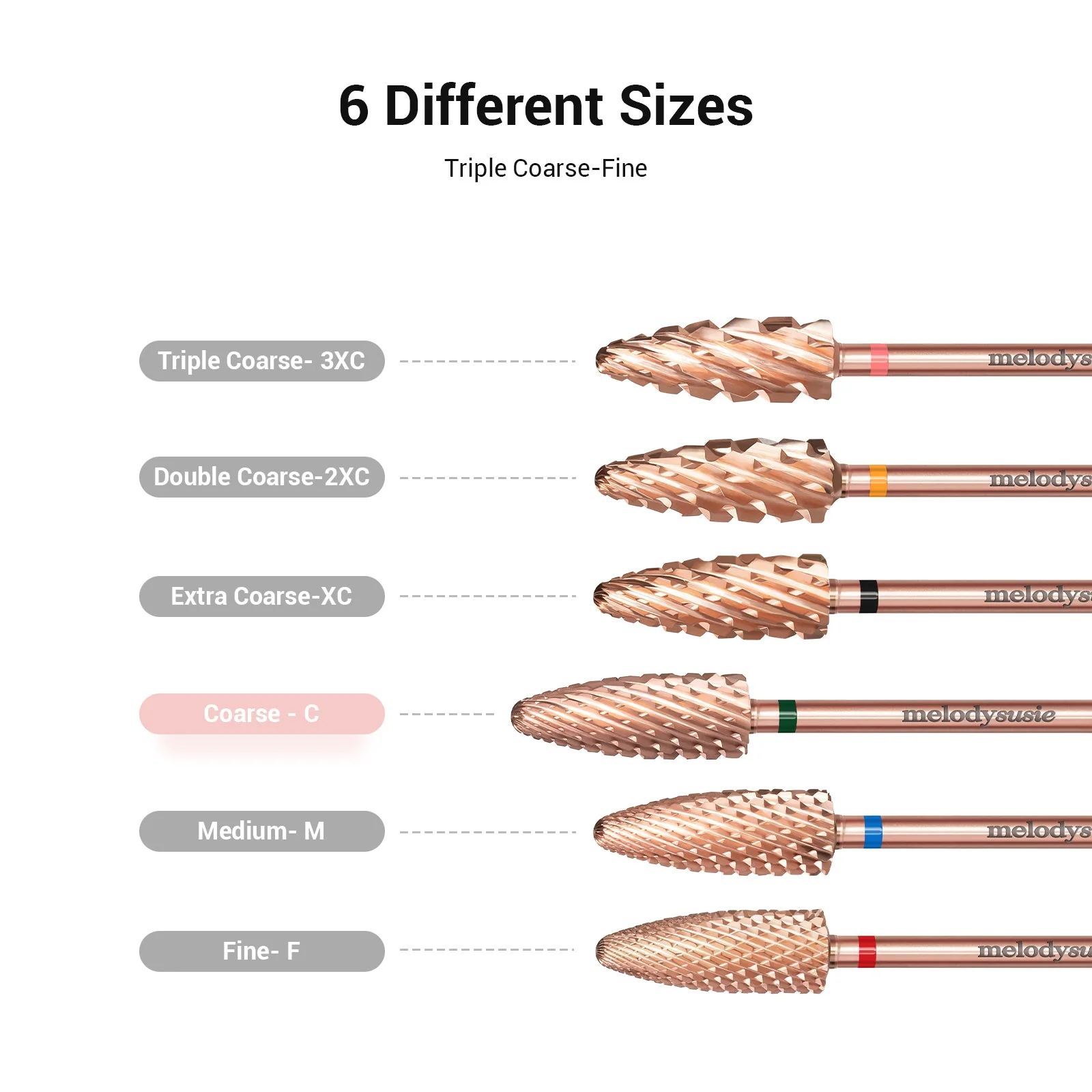 Long Flame Tungsten Carbide Nail Drill Bits - Image 5