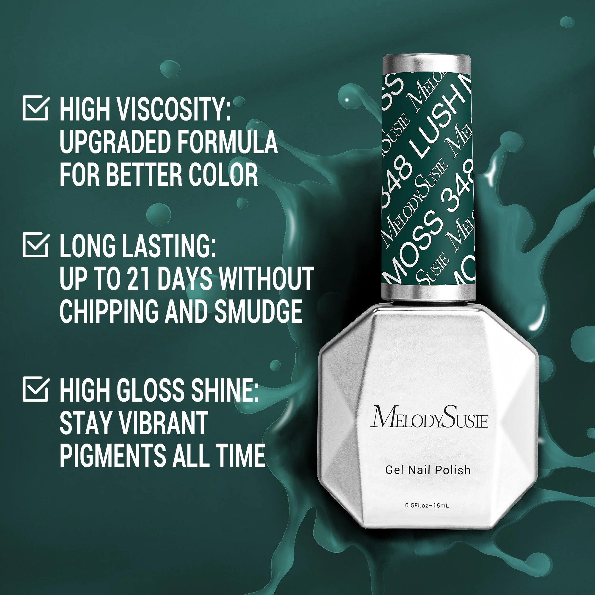 348 Lush Moss - TPO-Free Thick Nail Gel Polish(15ml) - Image 3