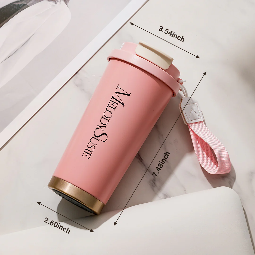 MelodySusie Pink 17oz Stainless Steel Travel Coffee Cup - Image 5