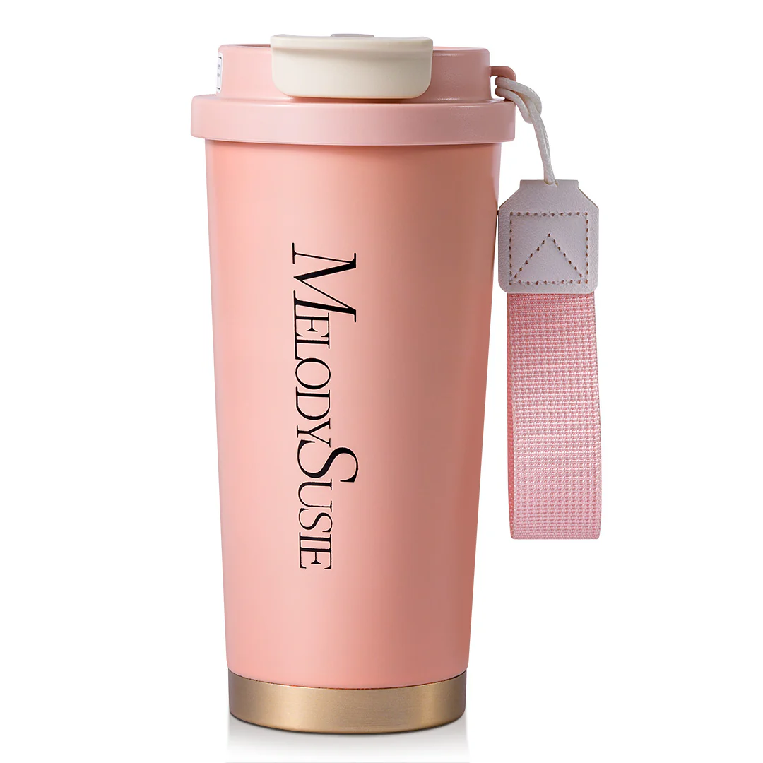 MelodySusie Pink 17oz Stainless Steel Travel Coffee Cup - Image 6
