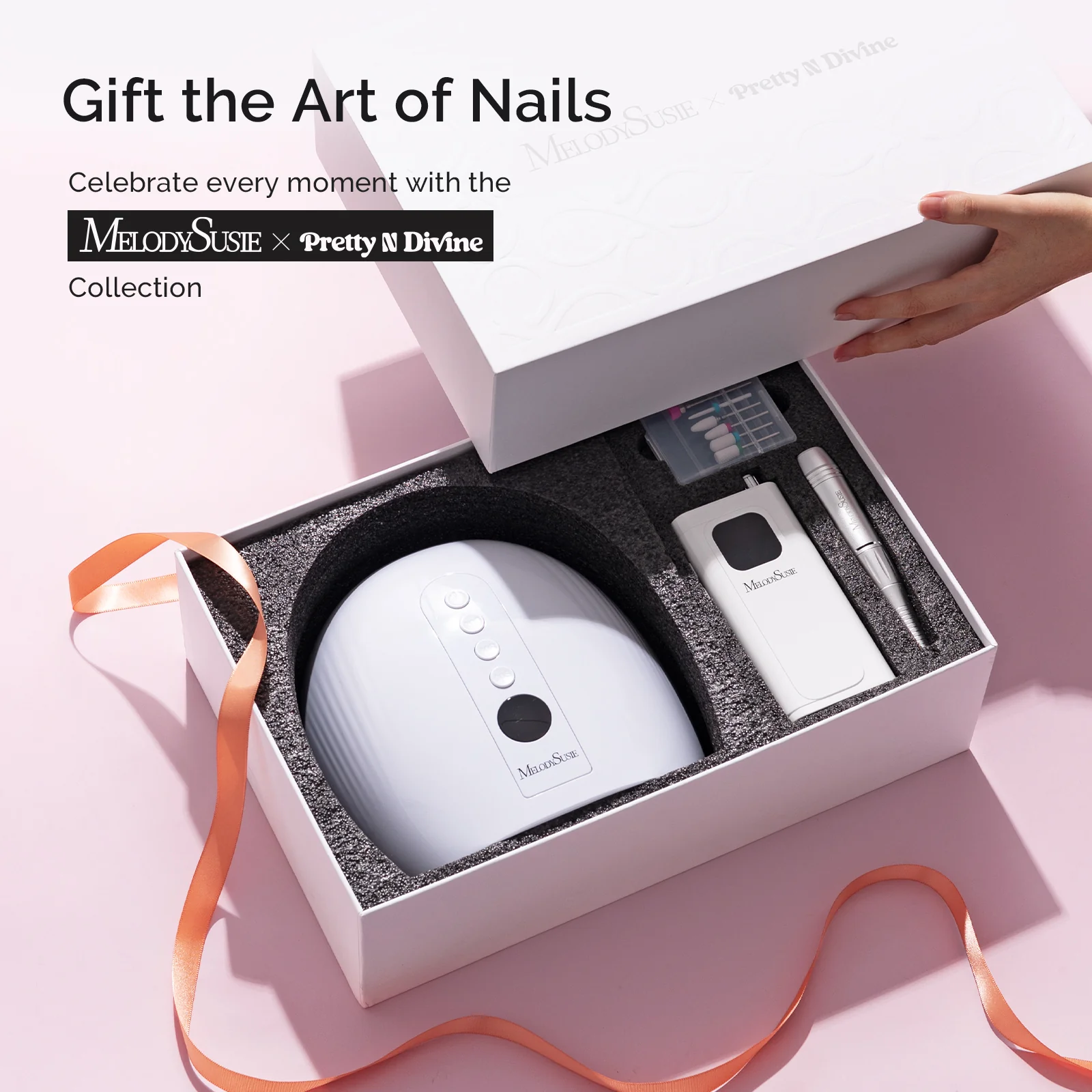 Melodysusie x Prettyndivine SC300F Nail Drill & P-Plus30G Nail Lamp Gift Box - Image 7