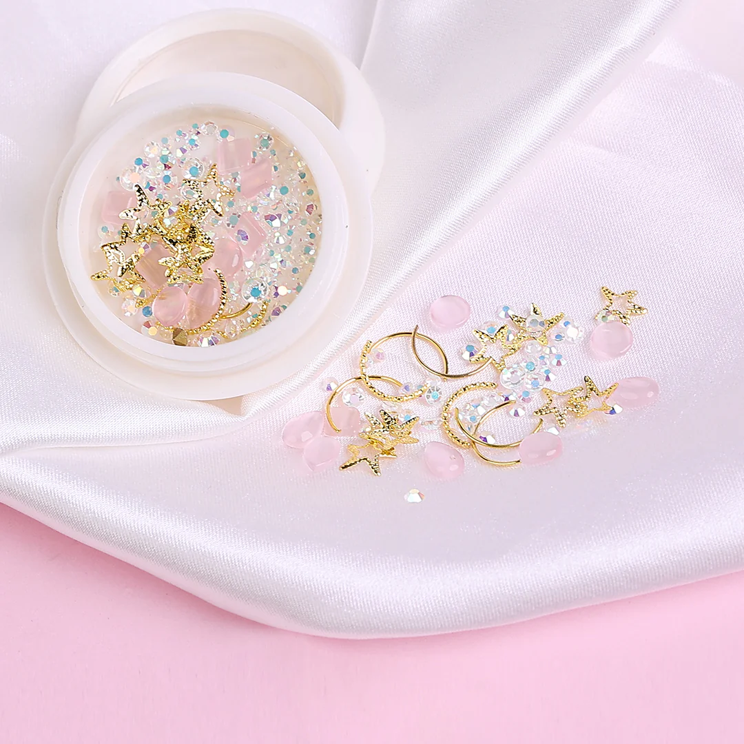 Mixed Rivets Alloy Flatback Crystal Opal Nail Rhinestones - Image 6