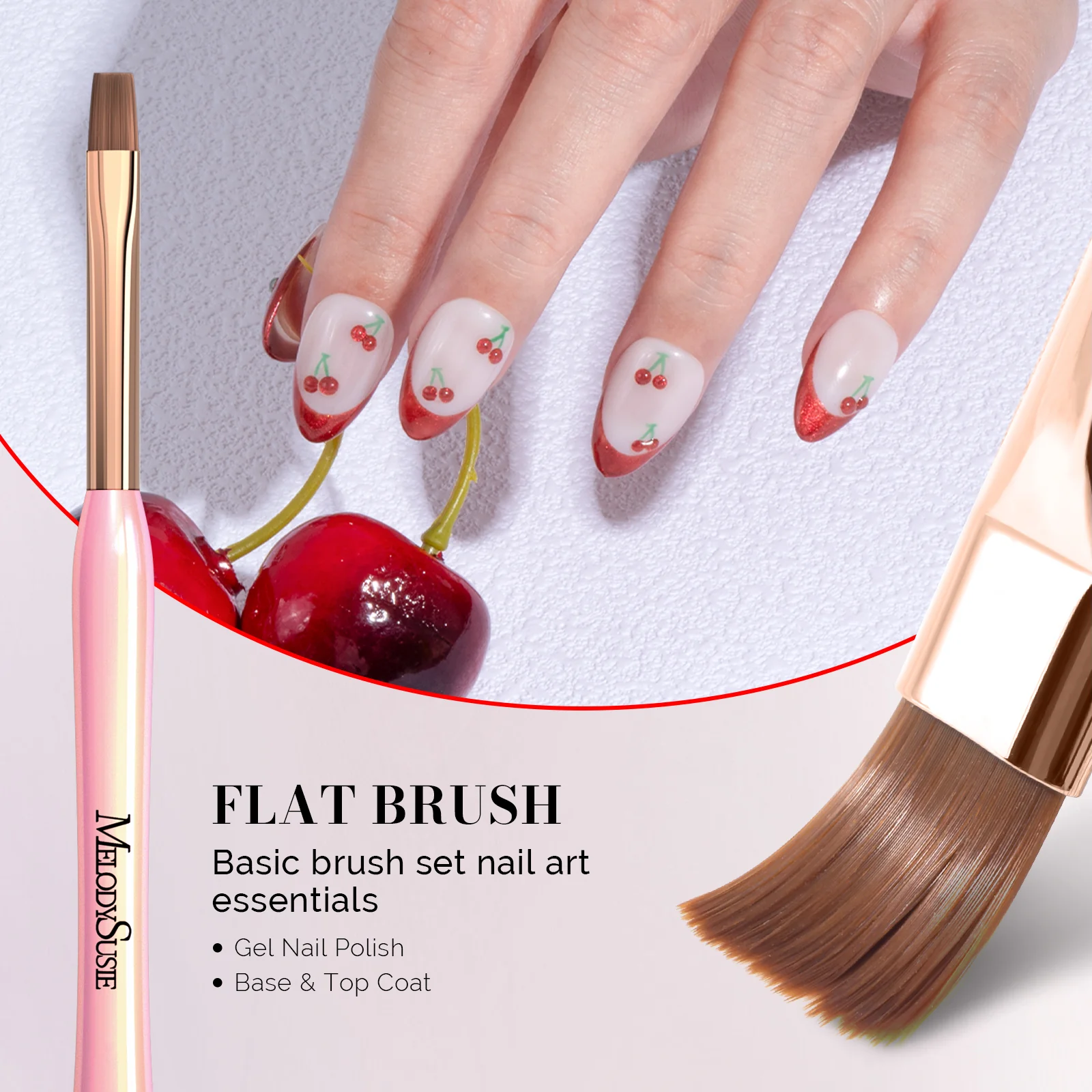 Nail Art Brushes Set 3Pcs - Image 3