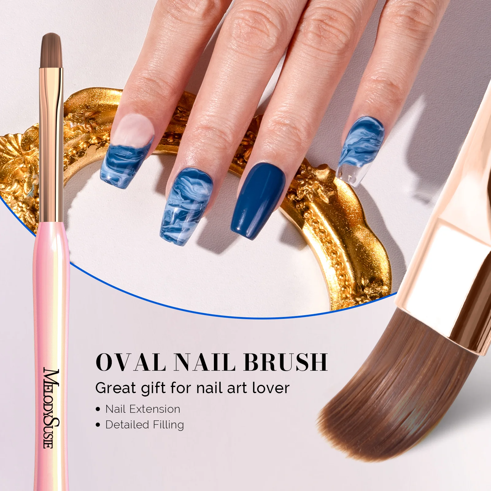 Nail Art Brushes Set 3Pcs - Image 5