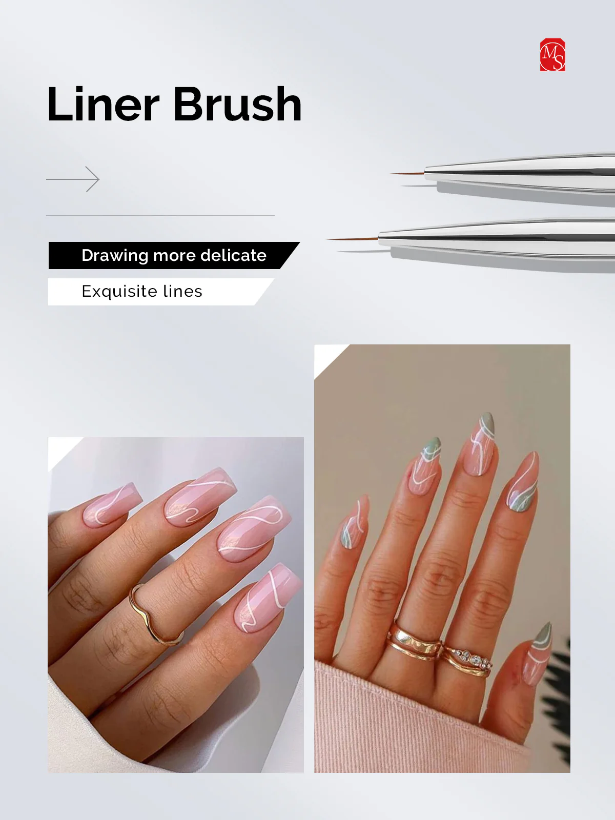 Nail Art Brushes Set (6Pcs) - US ONLY - Image 4