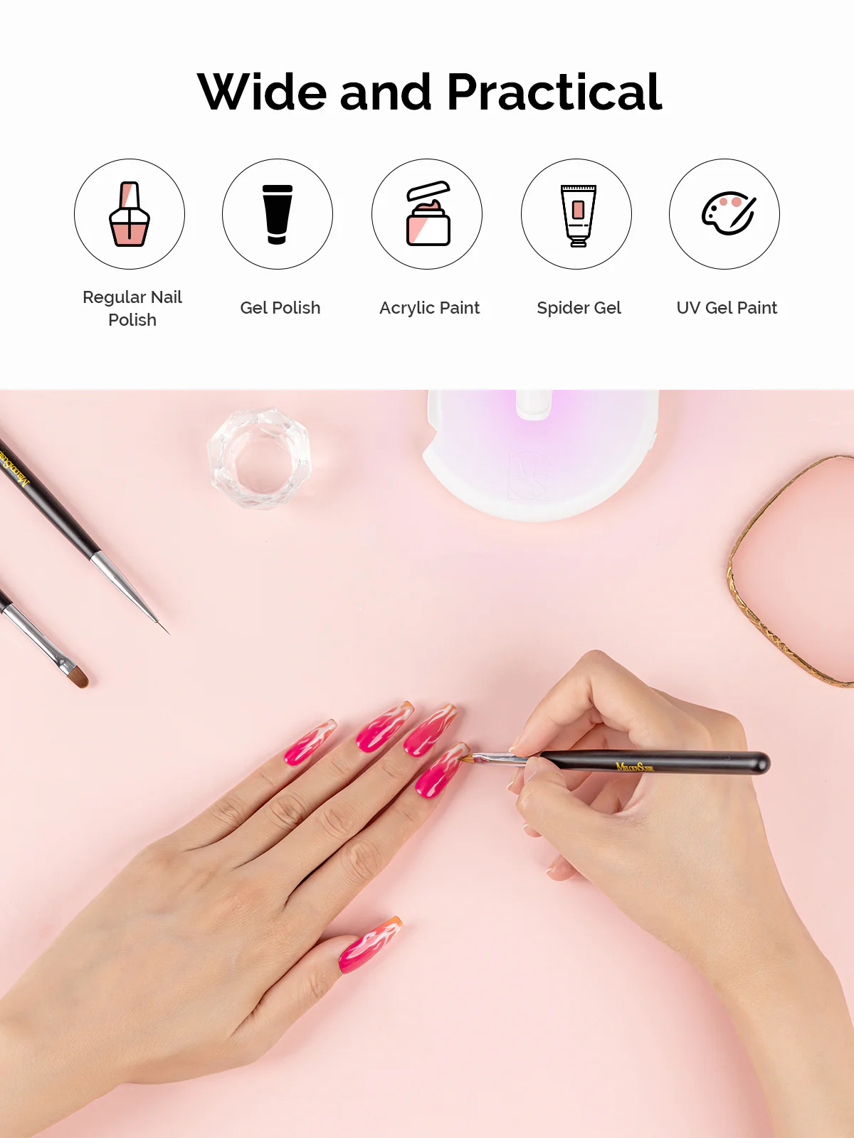 Nail Art Brushes Set (6Pcs) - US ONLY - Image 6