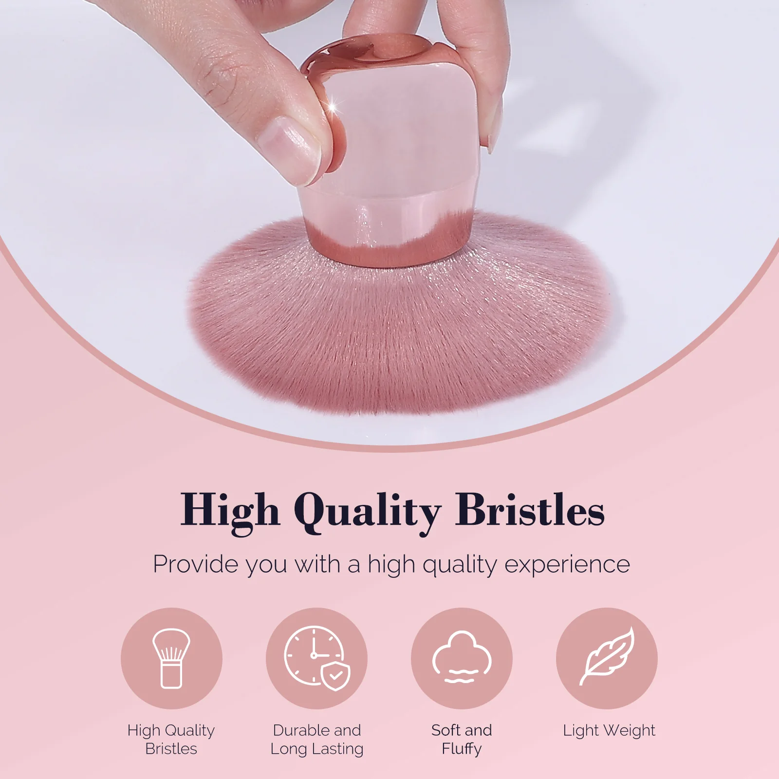 Pink Nail Art Dust Remover Brush - Small Size - Image 2