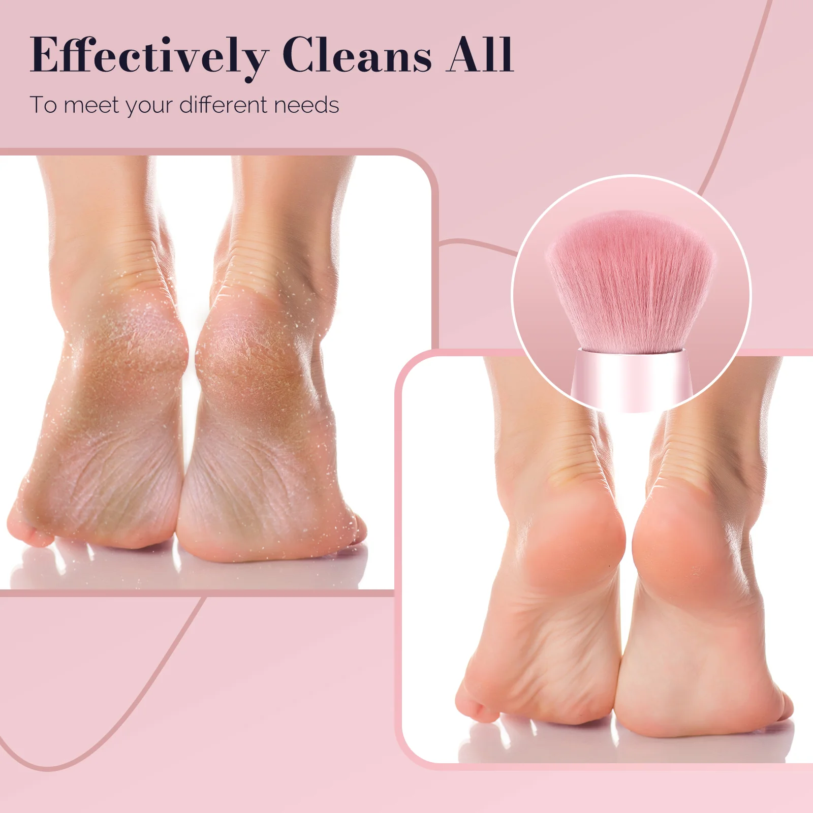Pink Nail Art Dust Remover Brush - Small Size - Image 5