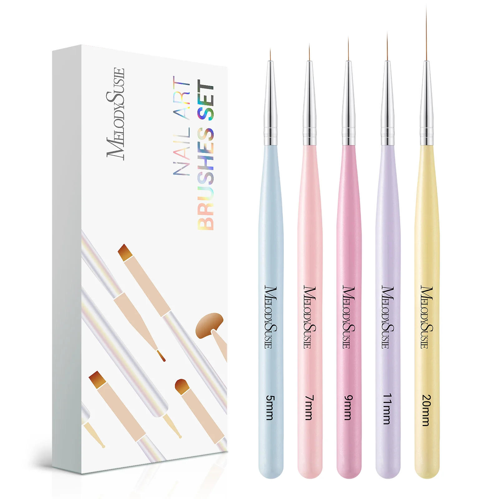 Nail Art Liner Brushes 5Pcs - US ONLY