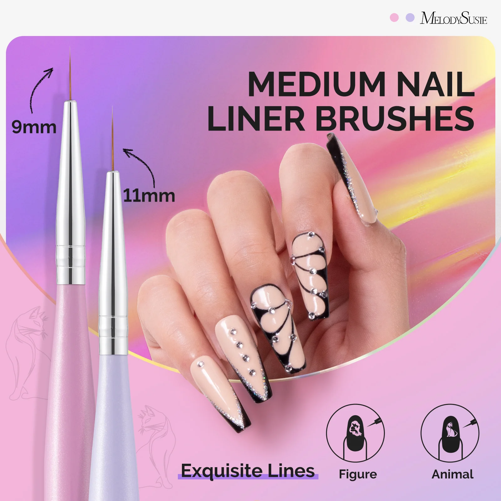 Nail Art Liner Brushes 5Pcs - US ONLY - Image 5