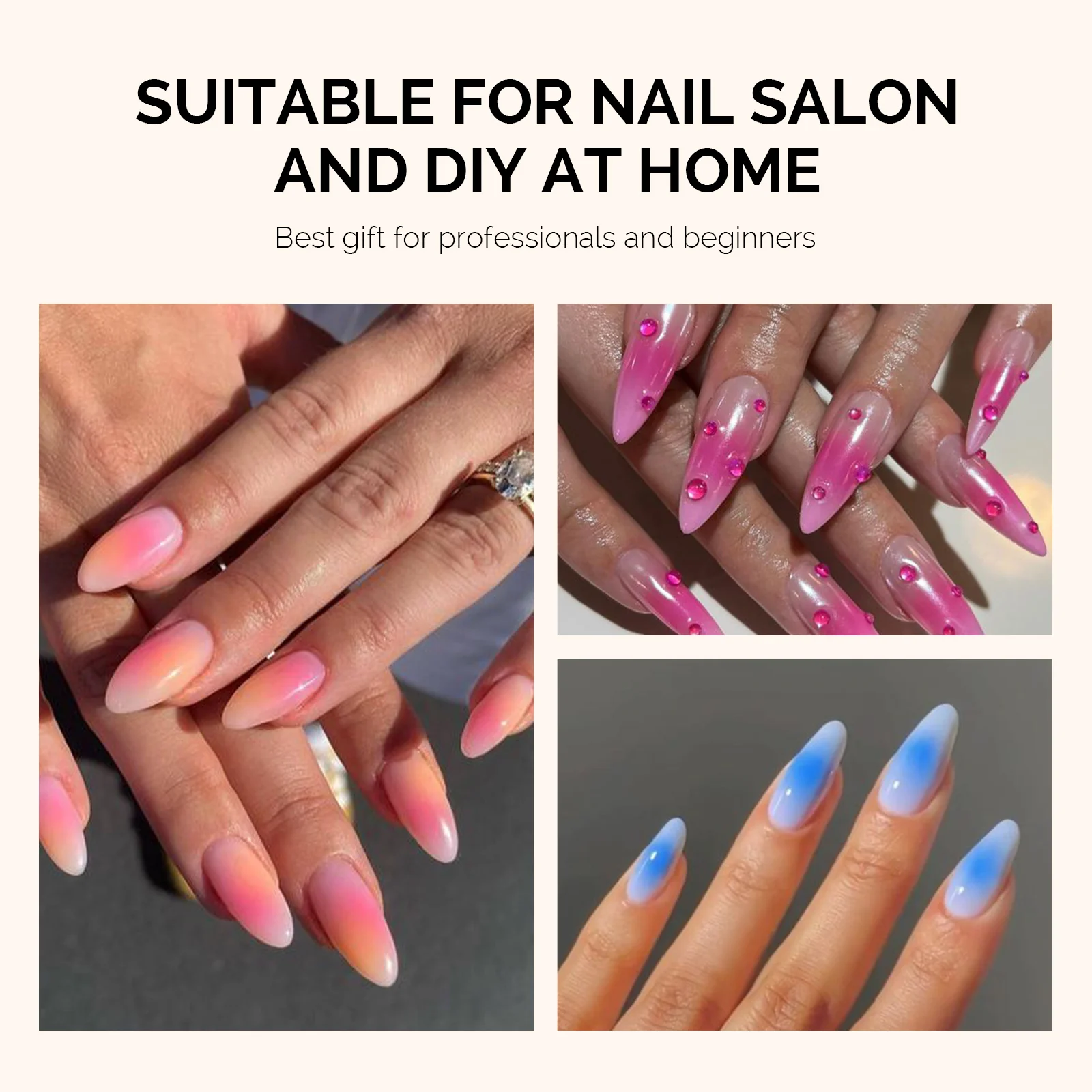 Nail Art Sponges With Grabbing Pen - Plum Pink - Image 6