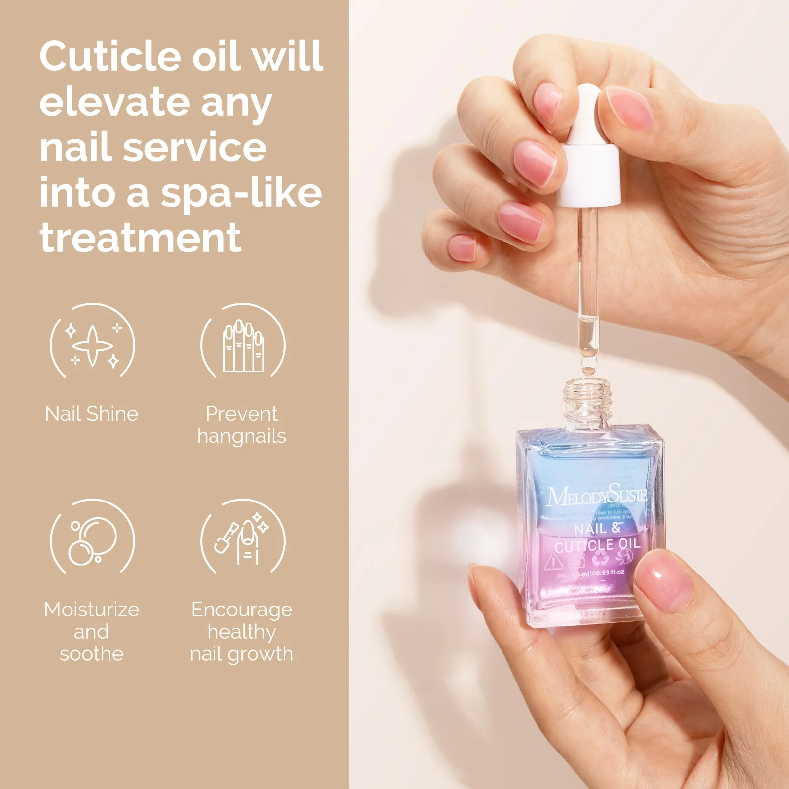 TPO-Free Nail Care Cuticle Oil 15ml - Lavender - Image 5