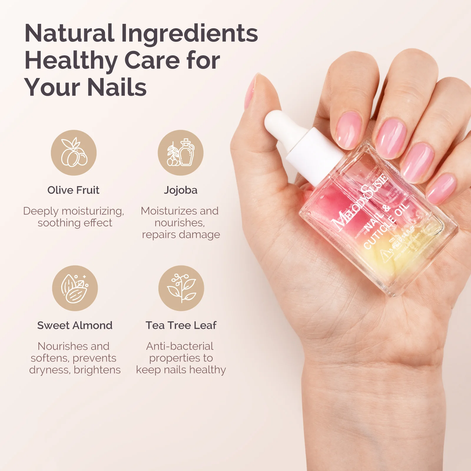 TPO-Free Nail Care Cuticle Oil 15ml - Rose - Image 4