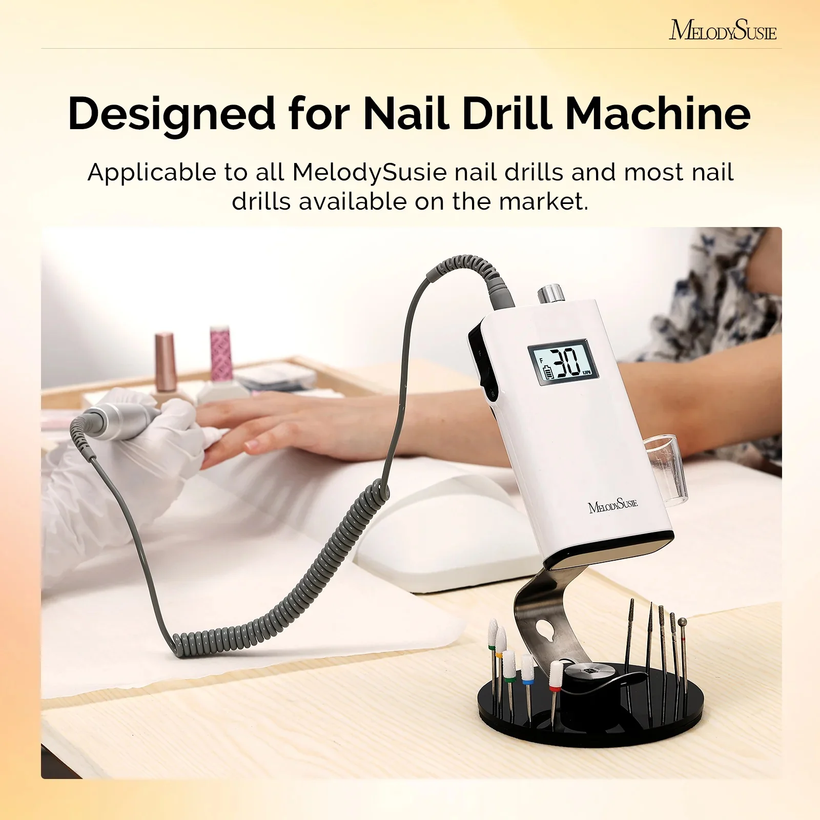 Nail Drill Machine Holder with 10 Holes Nail Drill Bits - Image 4