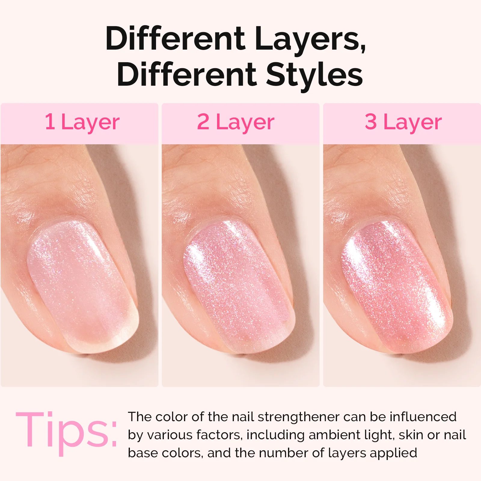 Nail Strengthener and Growth Treatment, 2-in-1 Ridge Filling Base Coat & Glossy Concealer Polish 15ml 0.5 Fl Oz - Image 4