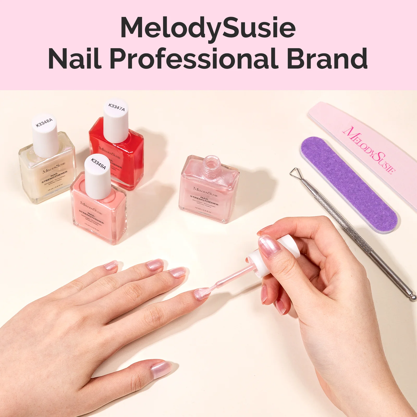 Nail Strengthener and Growth Treatment, 2-in-1 Ridge Filling Base Coat & Glossy Concealer Polish 15ml 0.5 Fl Oz - Image 8