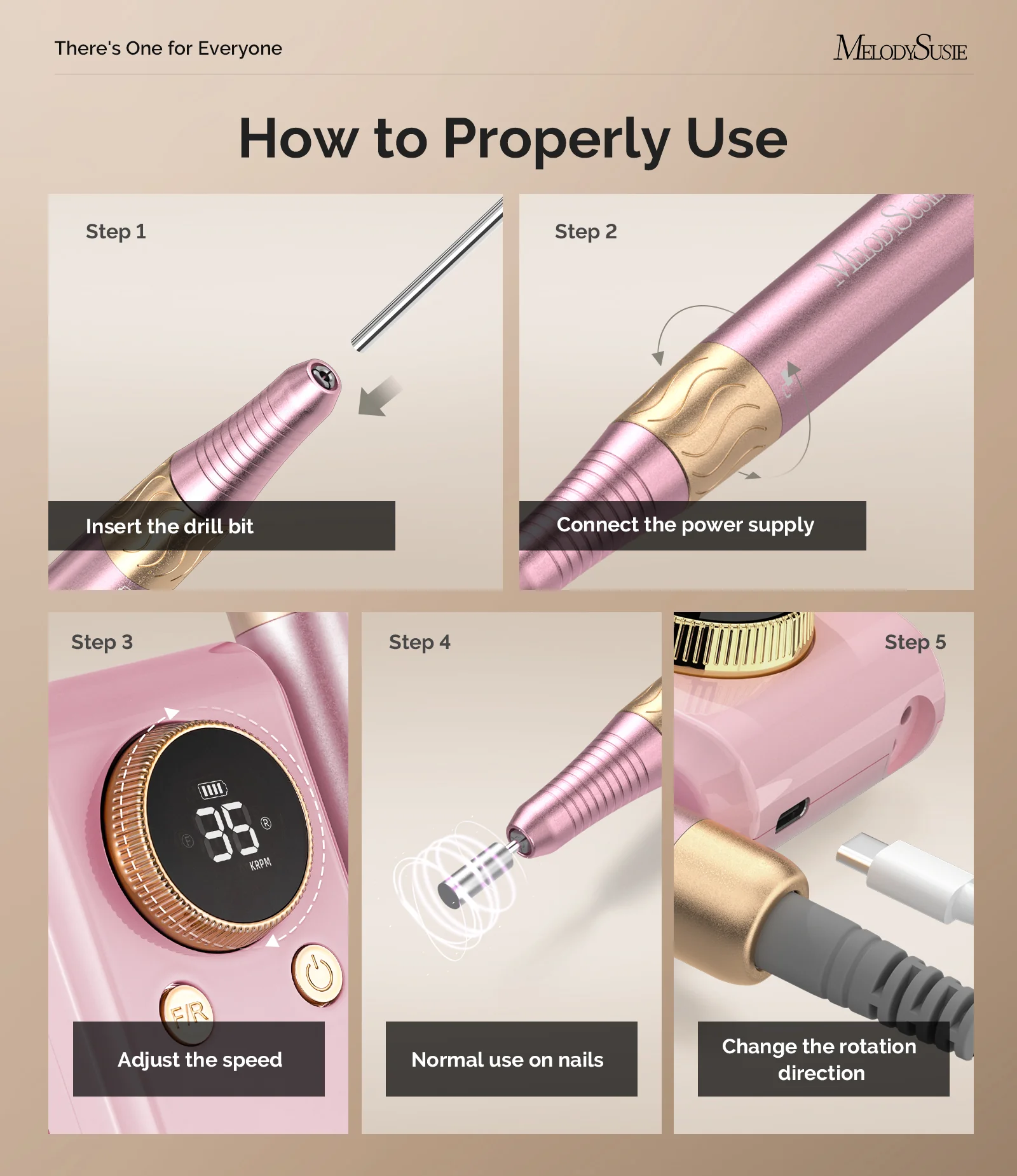 SM330G Clip-On Advanced Rechargeable 2-in-1 Nail Drill with Built-In Stand 35,000RPM - Image 6