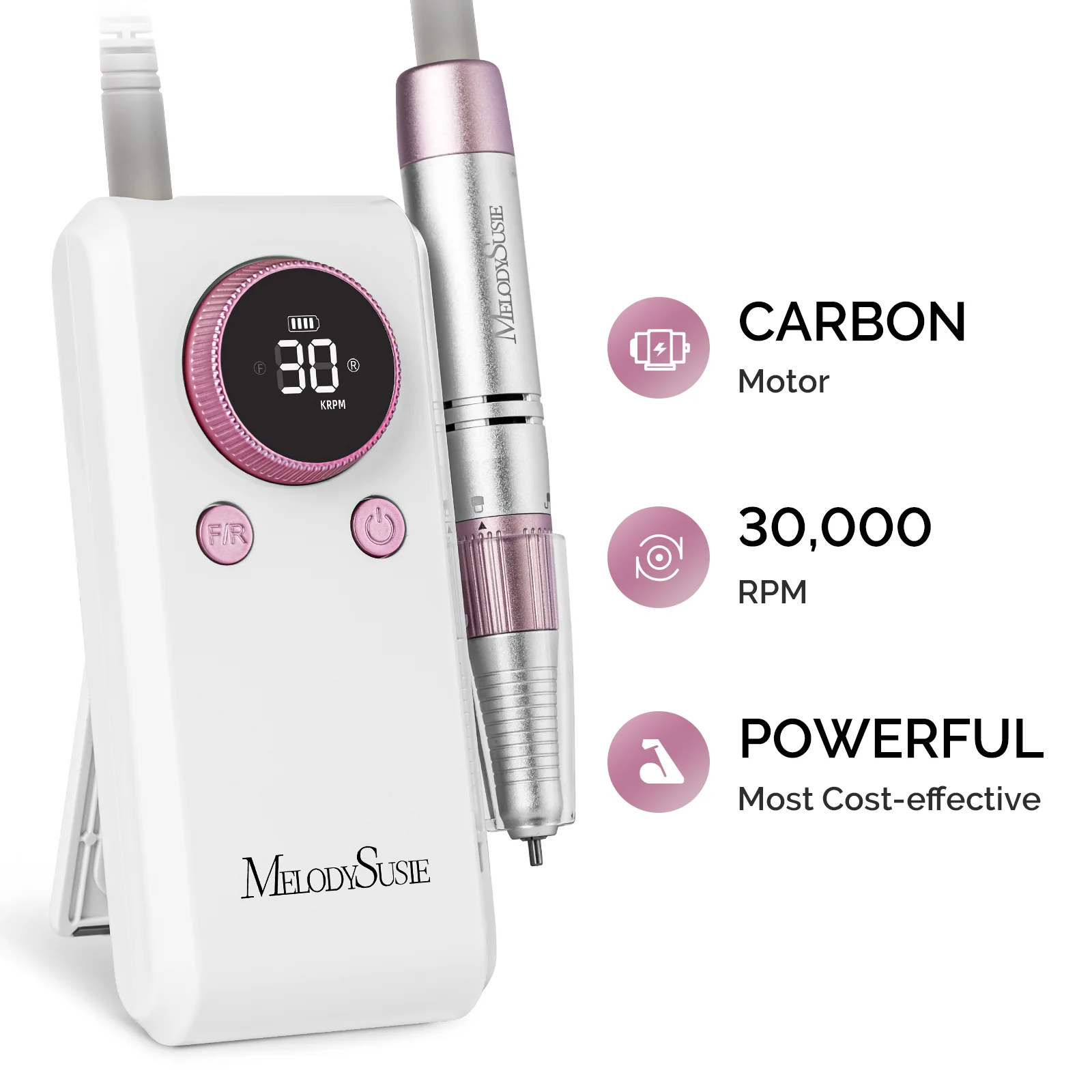SC330G Clip-On Rechargeable 2-in-1 Nail Drill with Built-In Stand 30,000RPM - Image 9