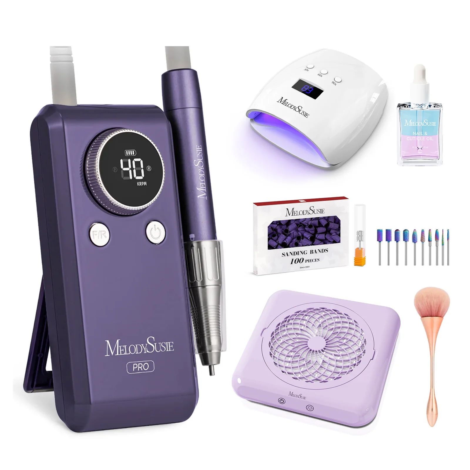 MB420G Clip-On Professional Rechargeable 2-in-1 Nail Drill with Built-In Stand 40,000RPM - Image 22