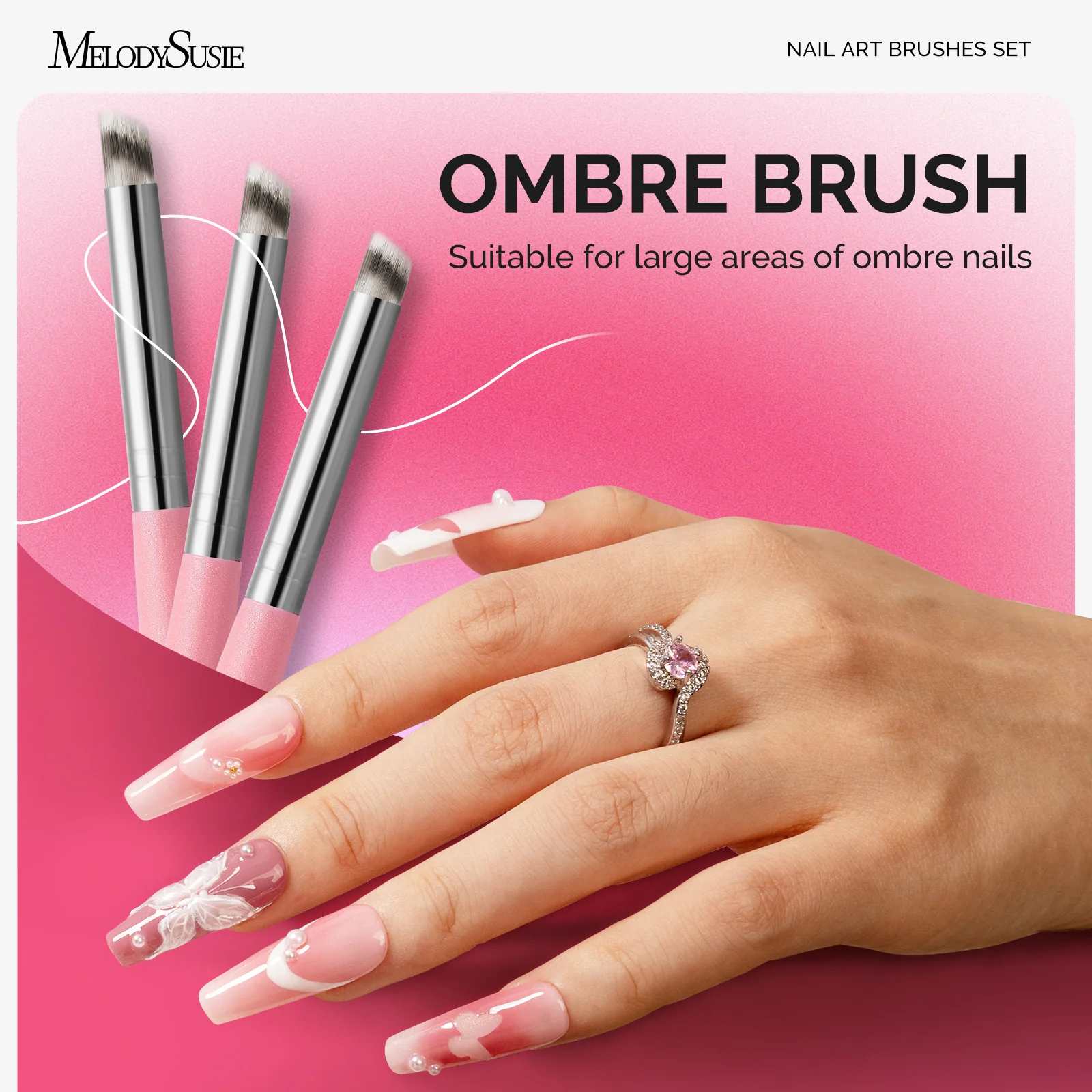 Ombre Nail Brushes 6Pcs - Image 3