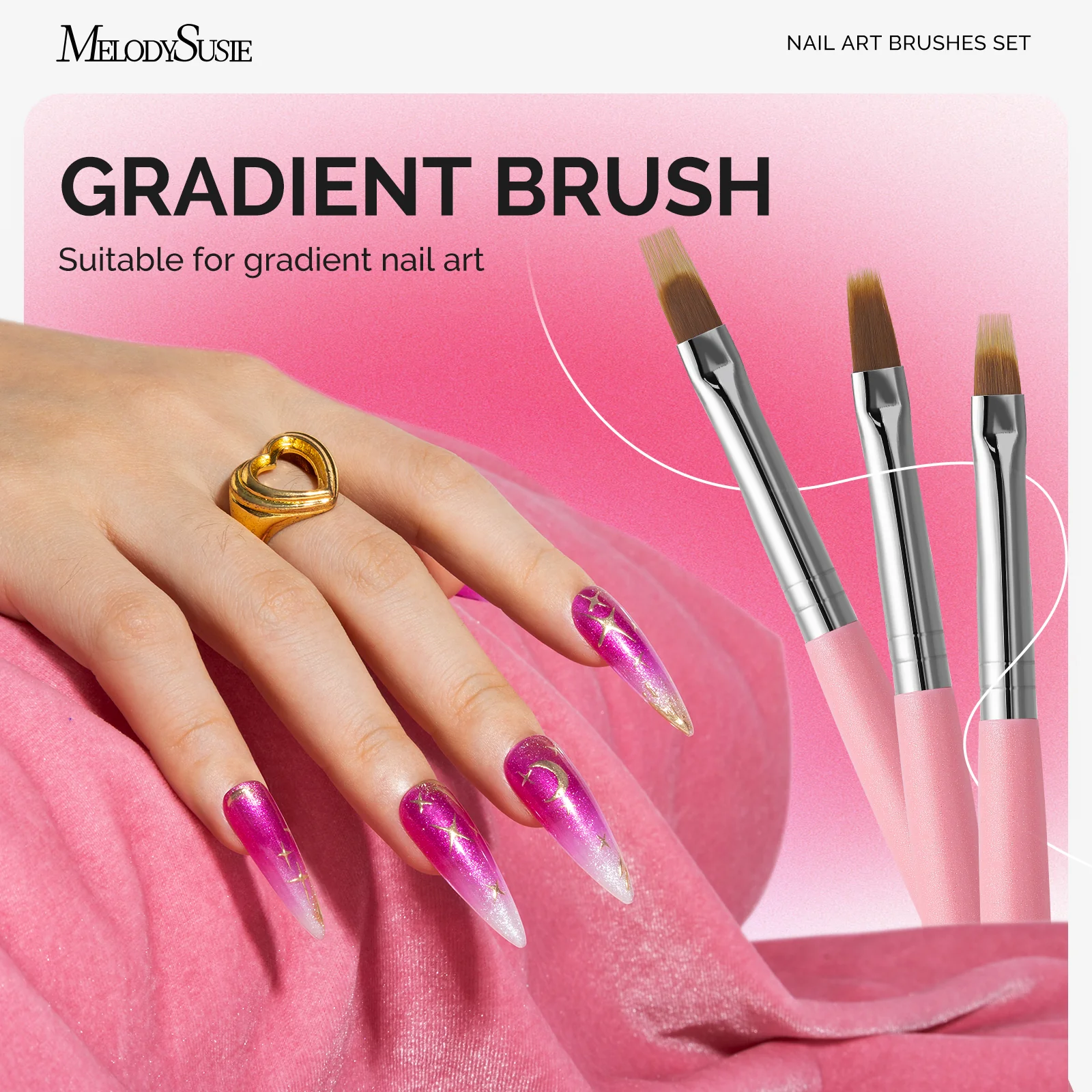 Ombre Nail Brushes 6Pcs - Image 4